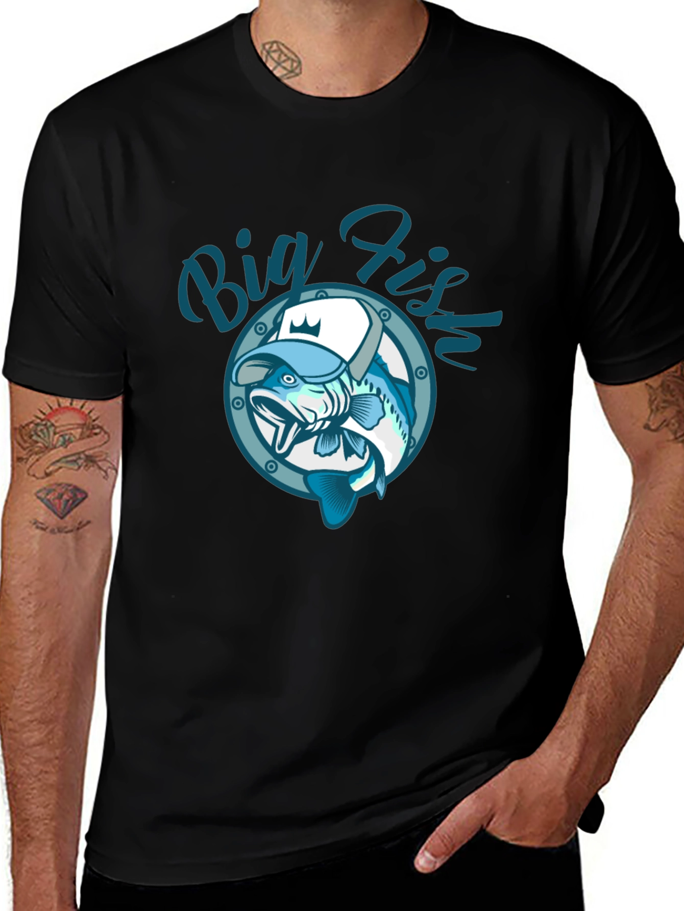 Big Fish Graphic T-Shirt Fishing Tee
