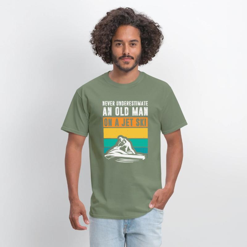 Never Underestimate An Old Man Water Sport Funny J