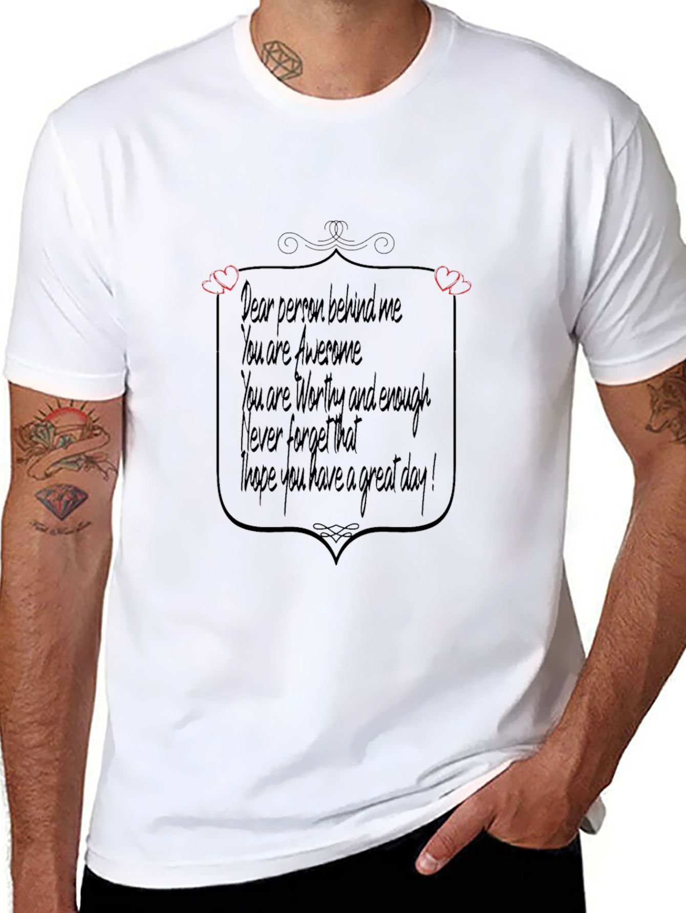 Inspirational Message Black T-Shirt