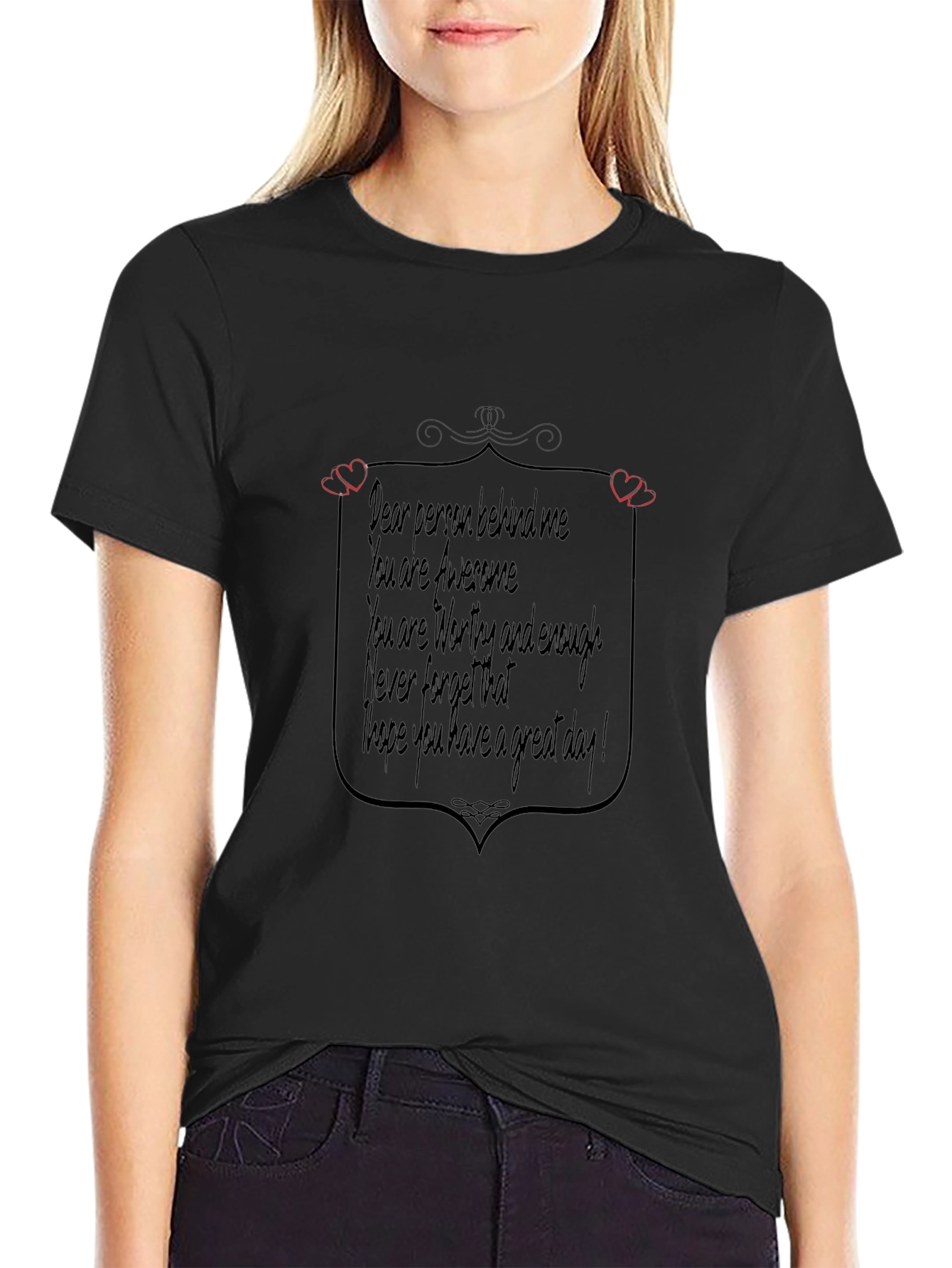 Inspirational Message Black T-Shirt