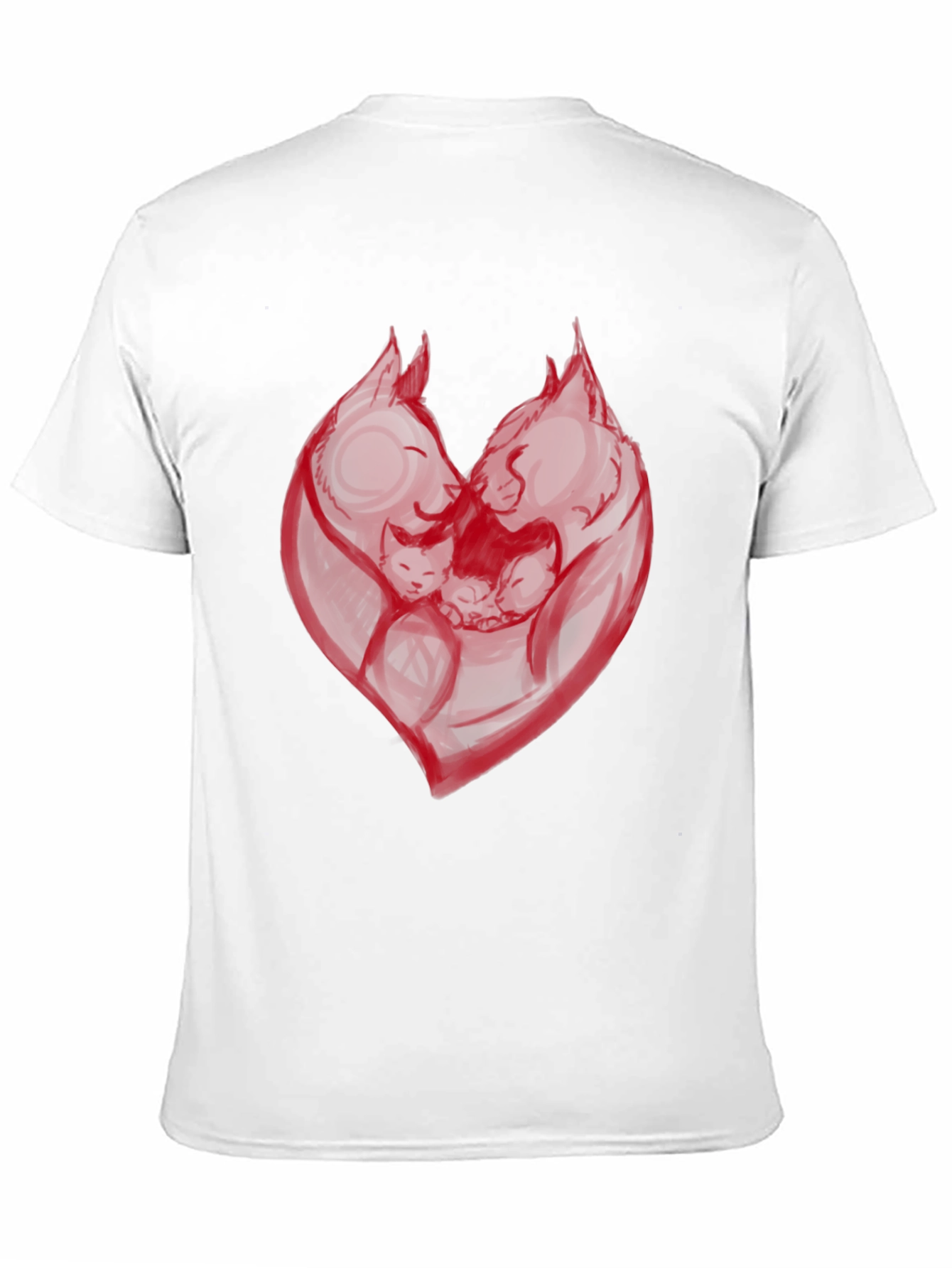 Red Heart Graphic Black T-Shirt