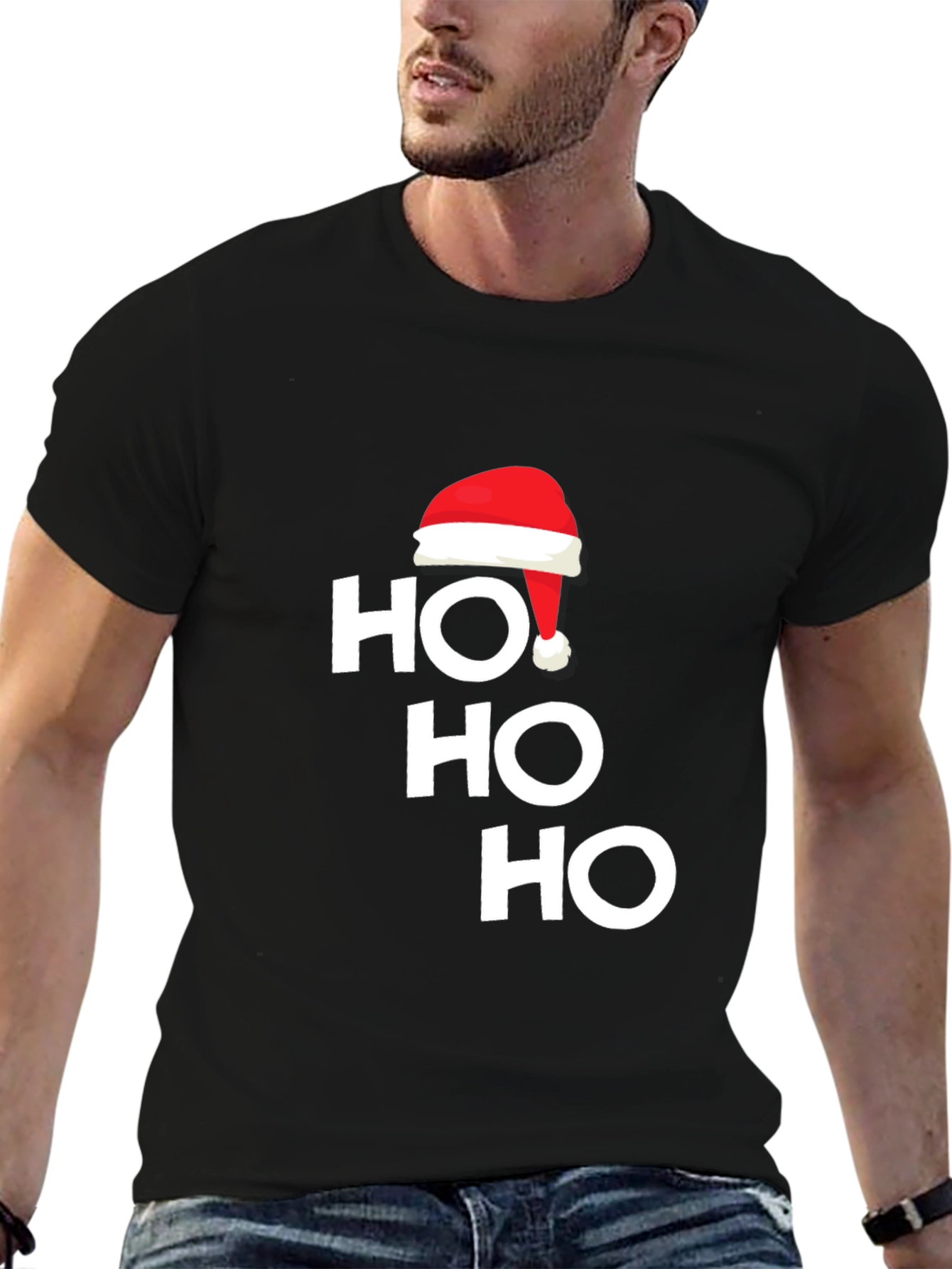 Festive Ho Ho Ho Christmas Holiday T-Shirt
