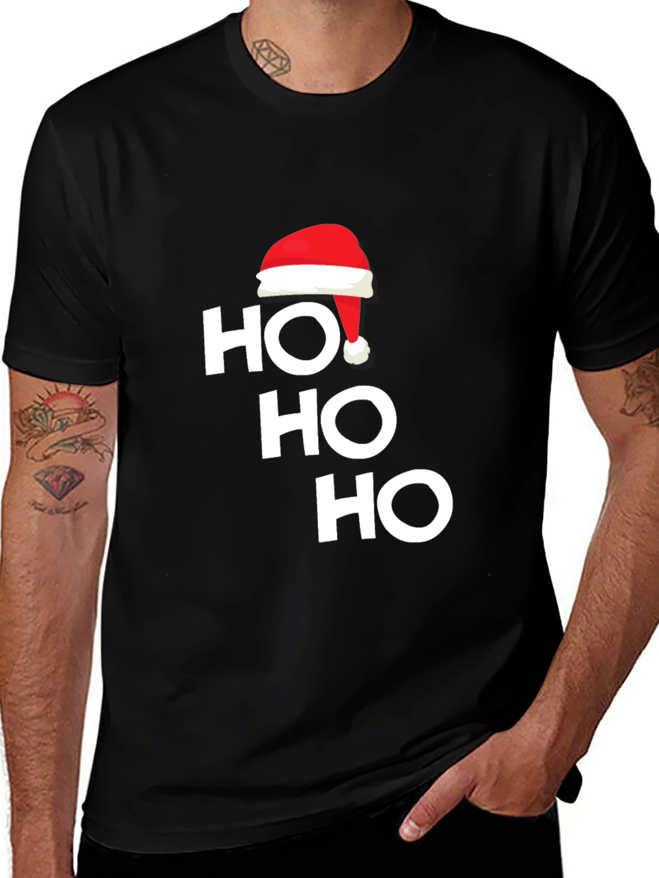 Festive Ho Ho Ho Christmas Holiday T-Shirt