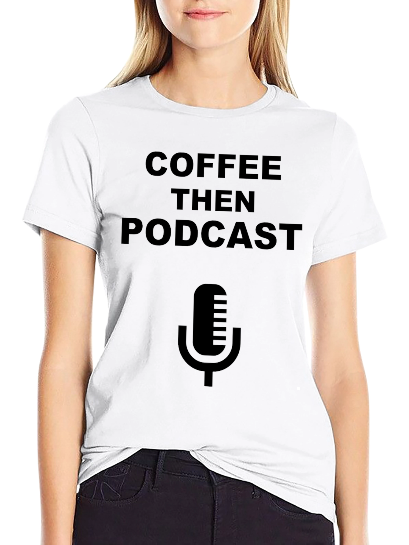 Coffee Then Podcast Graphic T-Shirt