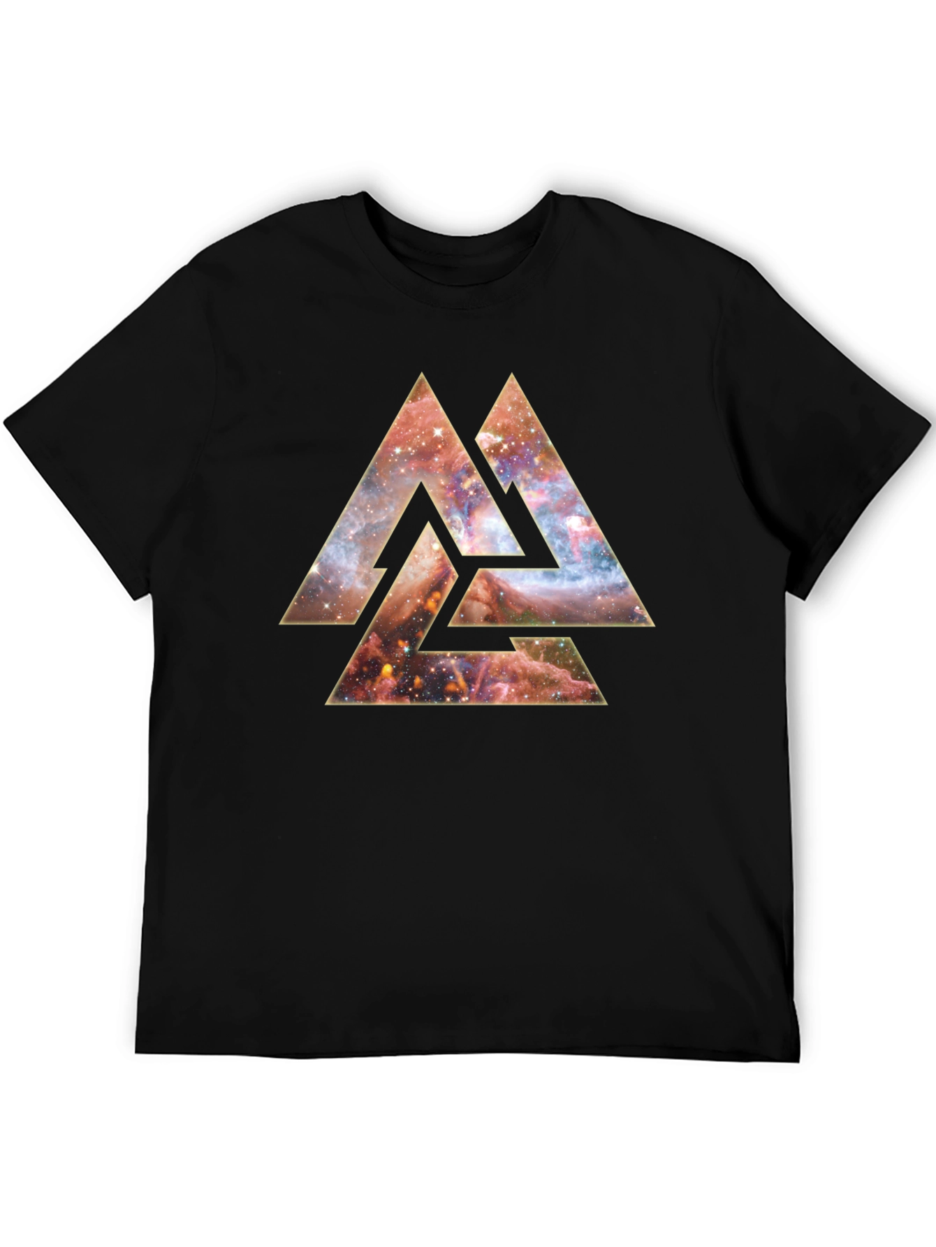 Cosmic Valknut T-Shirt - Norse Pagan Symbol