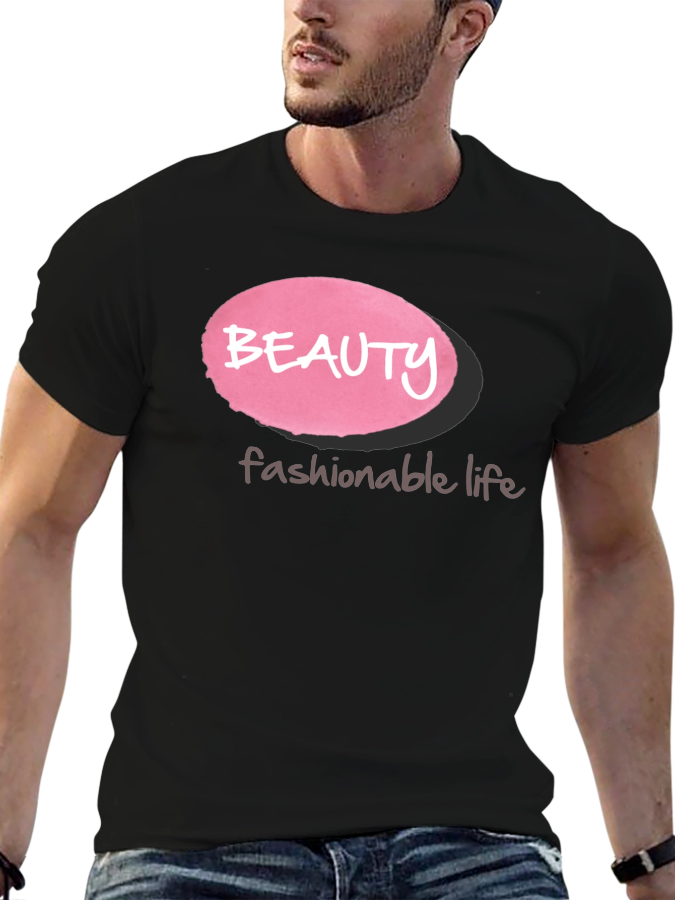 Beauty Fashionable Life Black T-Shirt