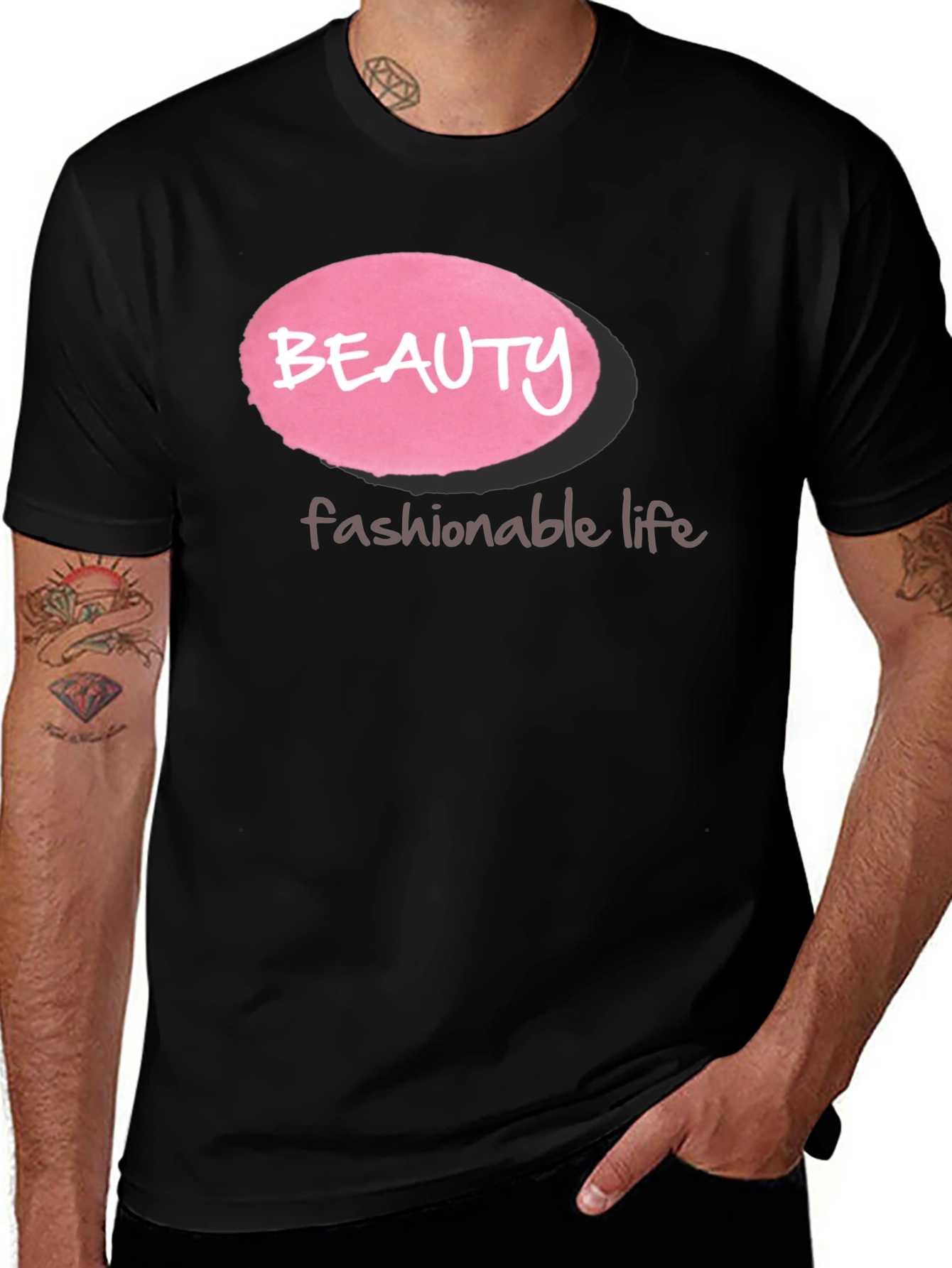 Beauty Fashionable Life Black T-Shirt