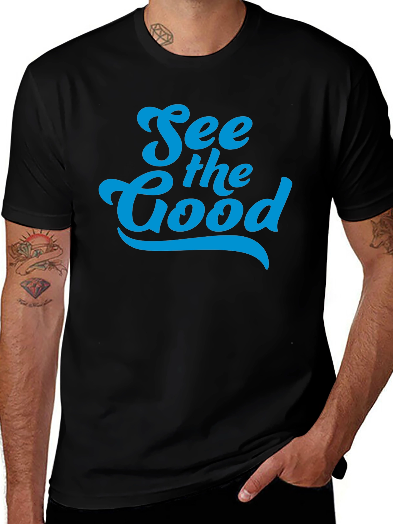 See the Good Black Graphic Tee
