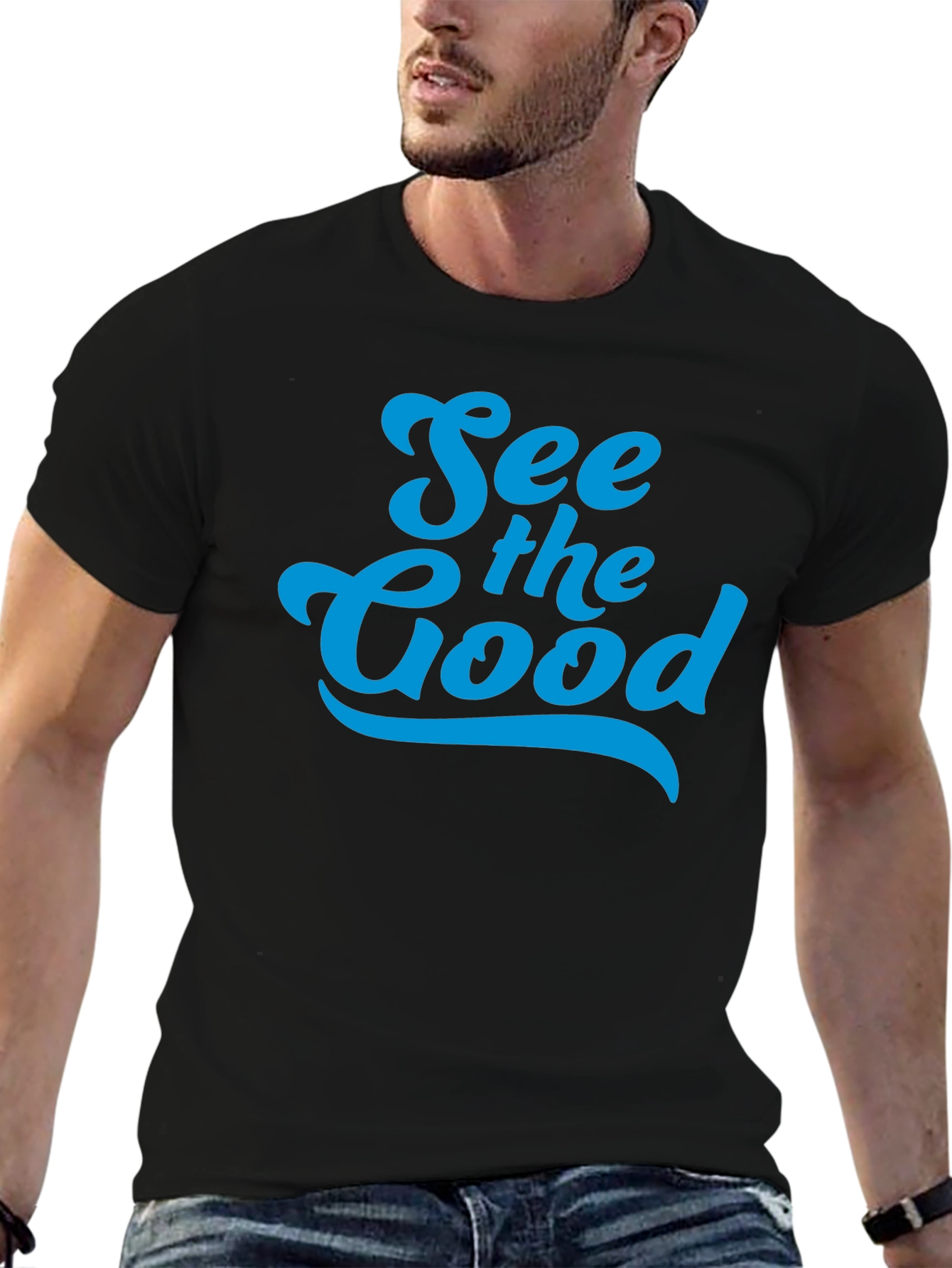 See the Good Black Graphic Tee
