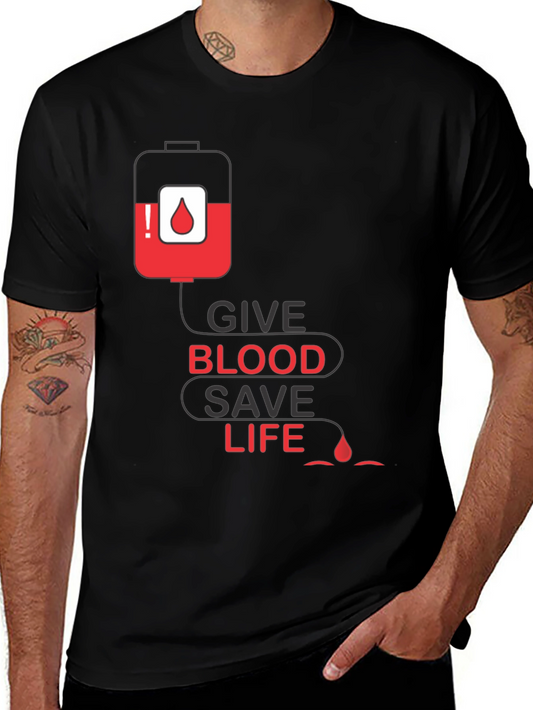 Give Blood Save Life Graphic T-Shirt