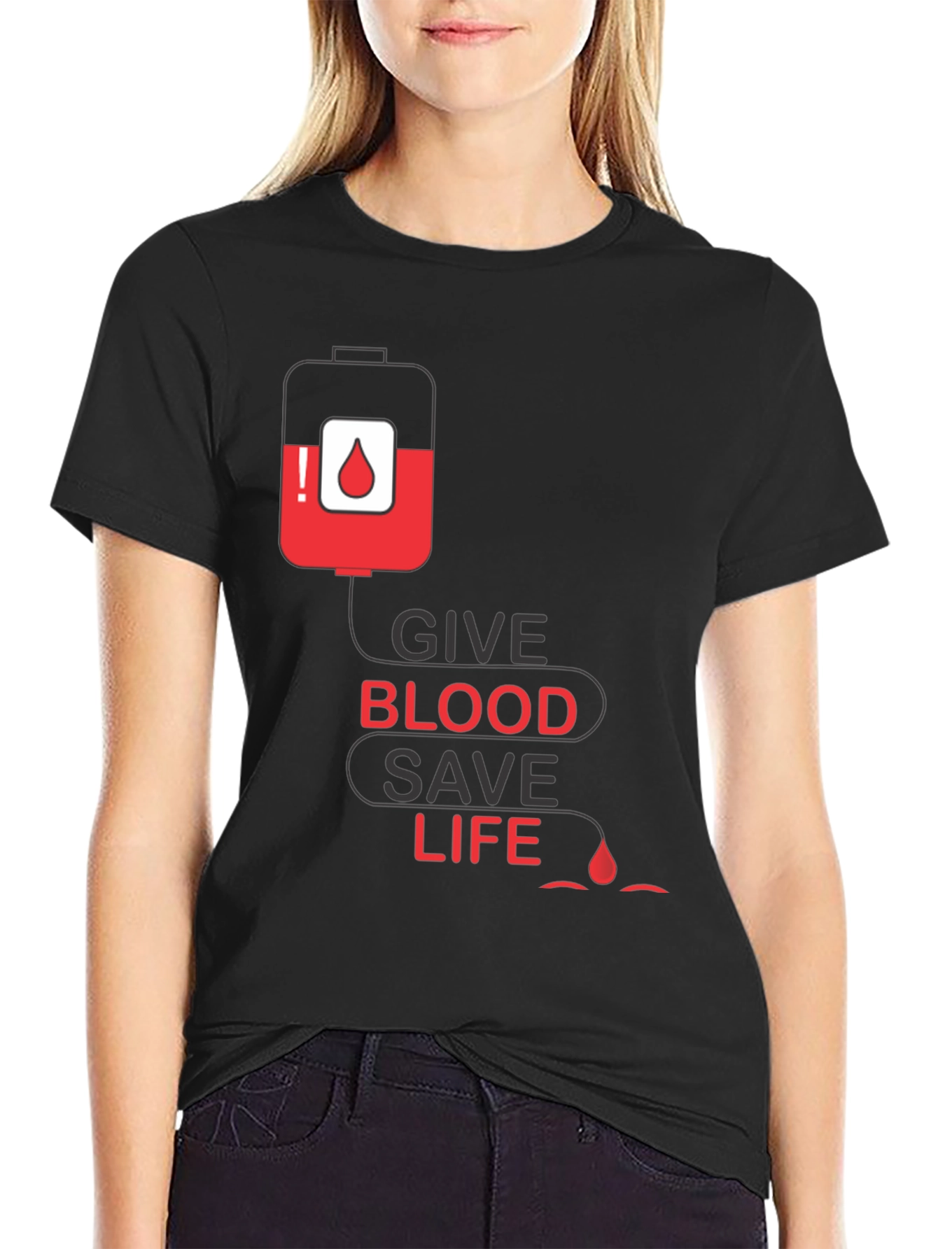 Give Blood Save Life Graphic T-Shirt