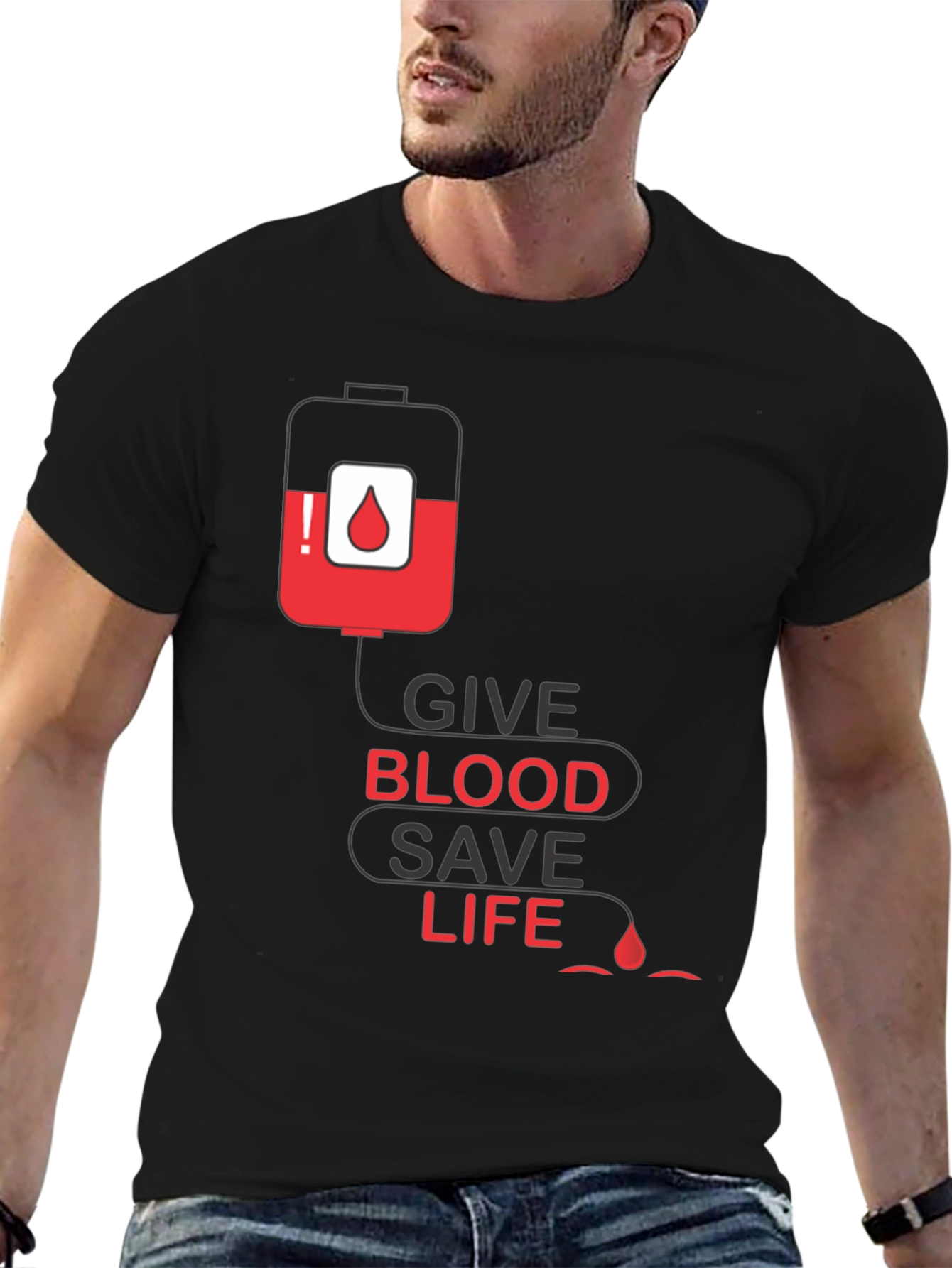 Give Blood Save Life Graphic T-Shirt