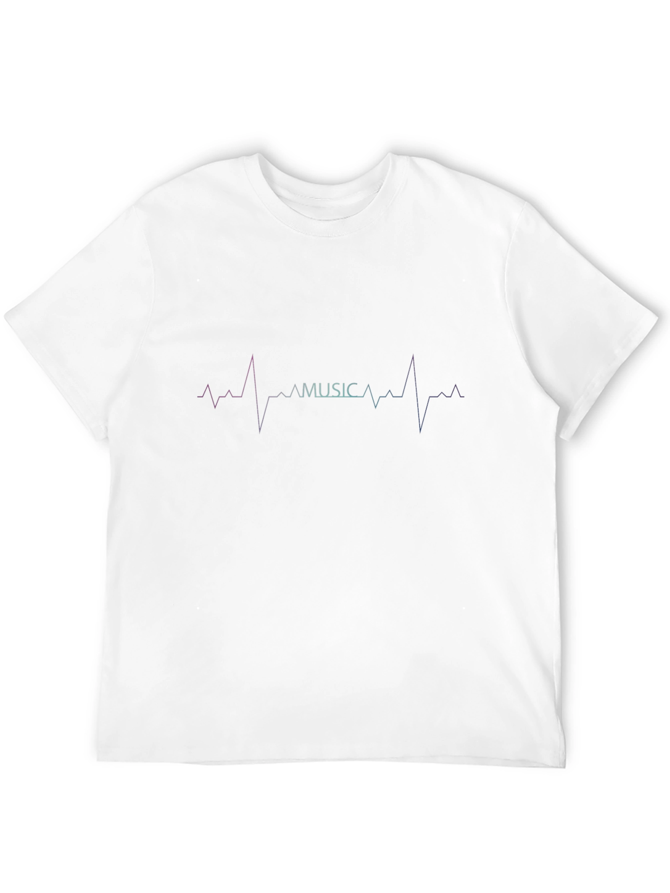 Music Heartbeat Graphic Black T-Shirt