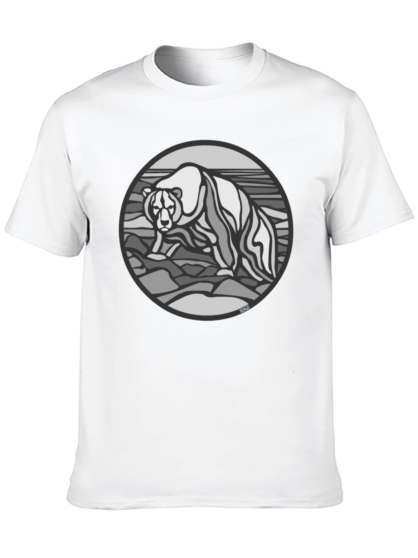 Bear Graphic T-Shirt - Black Cotton Tee