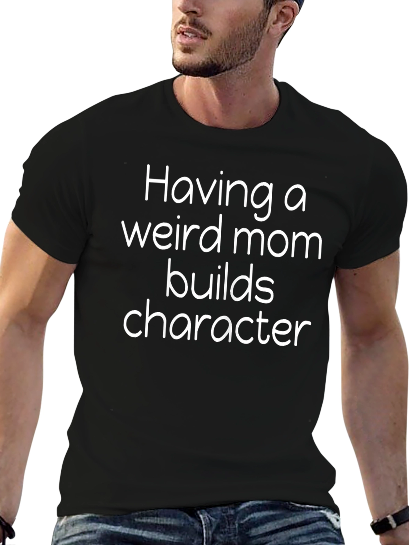 Funny Weird Mom Graphic T-Shirt - Black