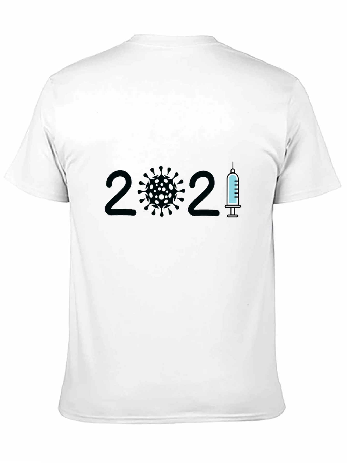 2021 Covid Vaccine T-Shirt - Black Crew Neck