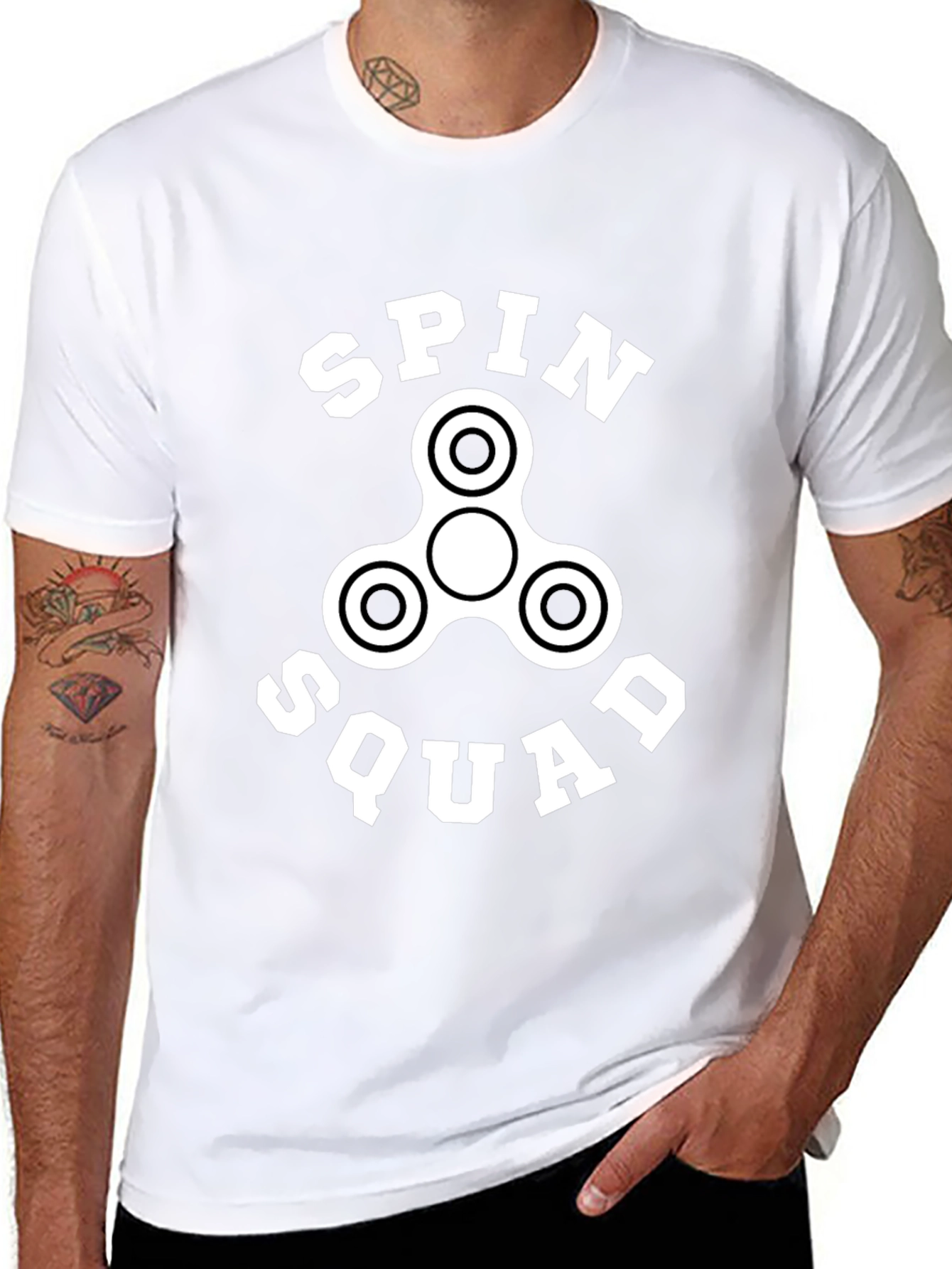 Spin Squad Fidget Spinner Graphic Tee - Black