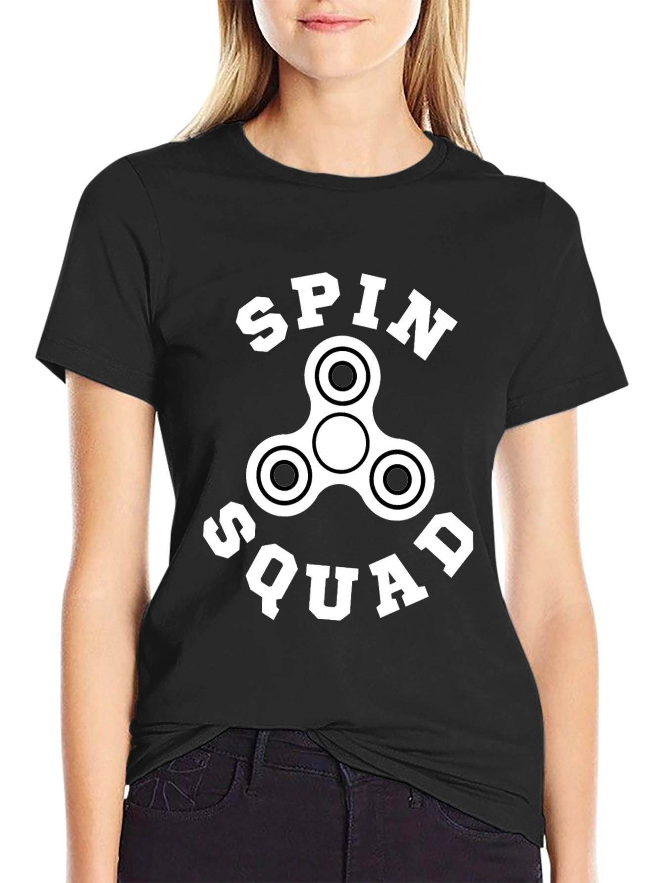 Spin Squad Fidget Spinner Graphic Tee - Black