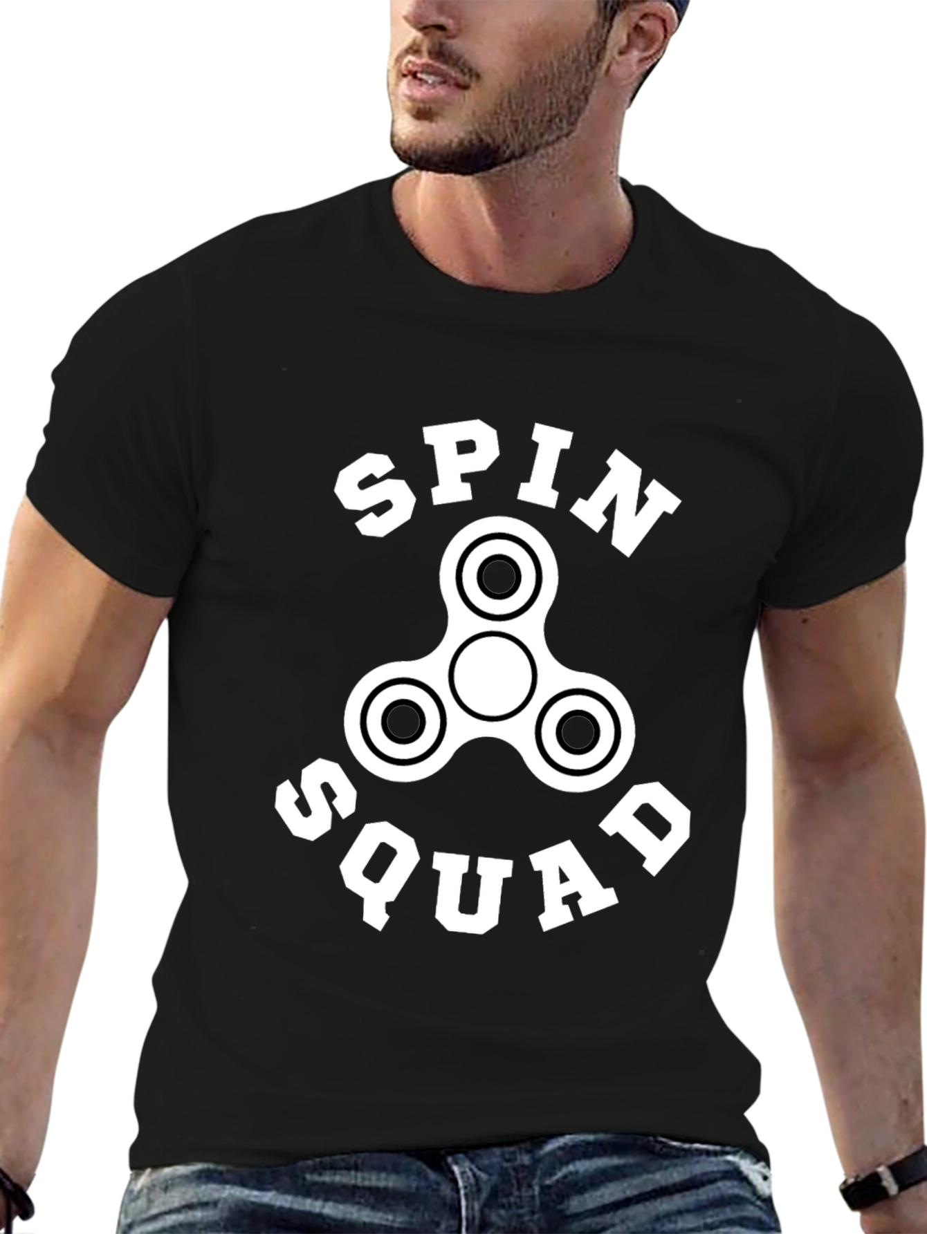 Spin Squad Fidget Spinner Graphic Tee - Black
