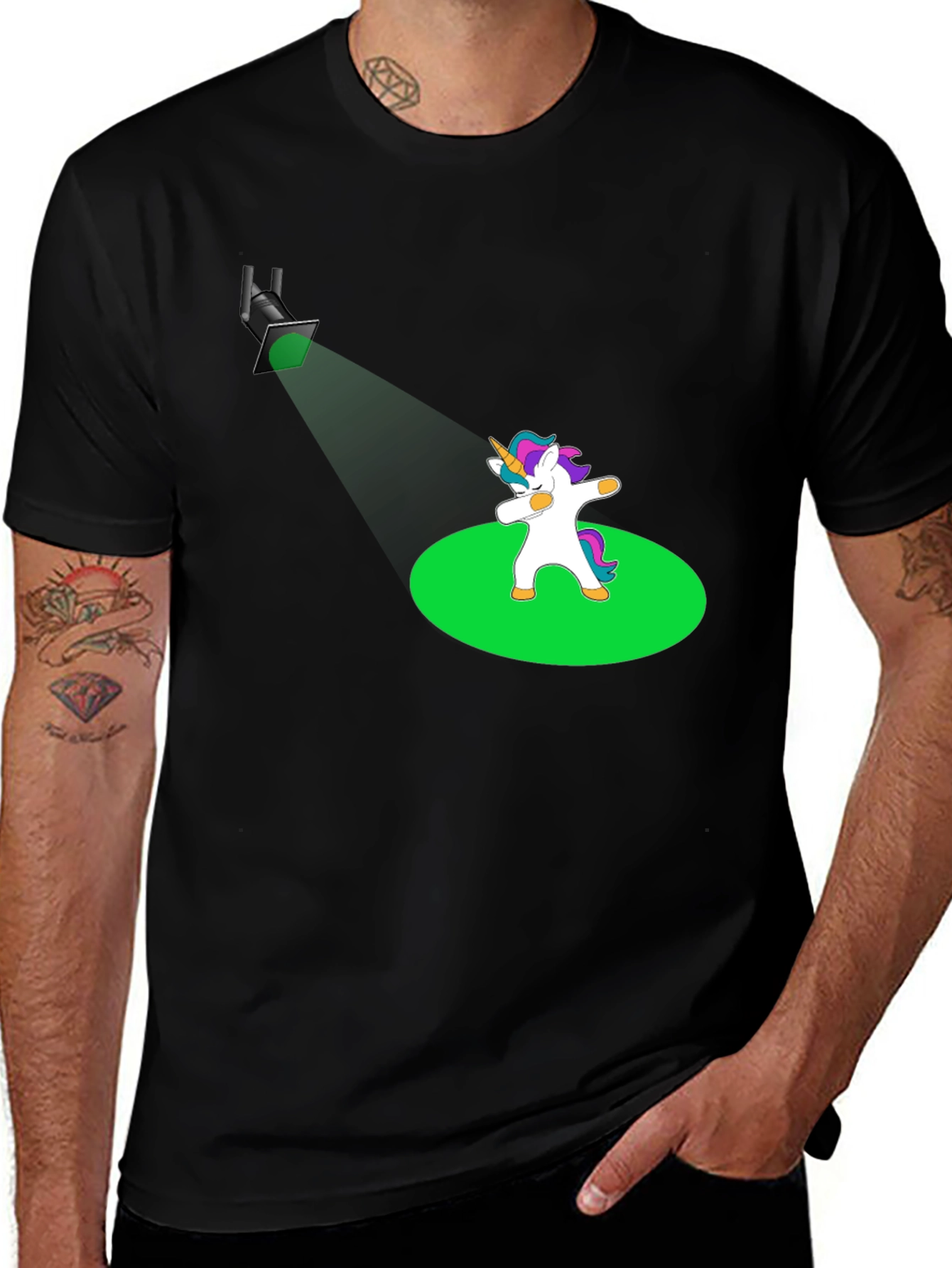Dabbing Unicorn T-Shirt - Spotlight Design