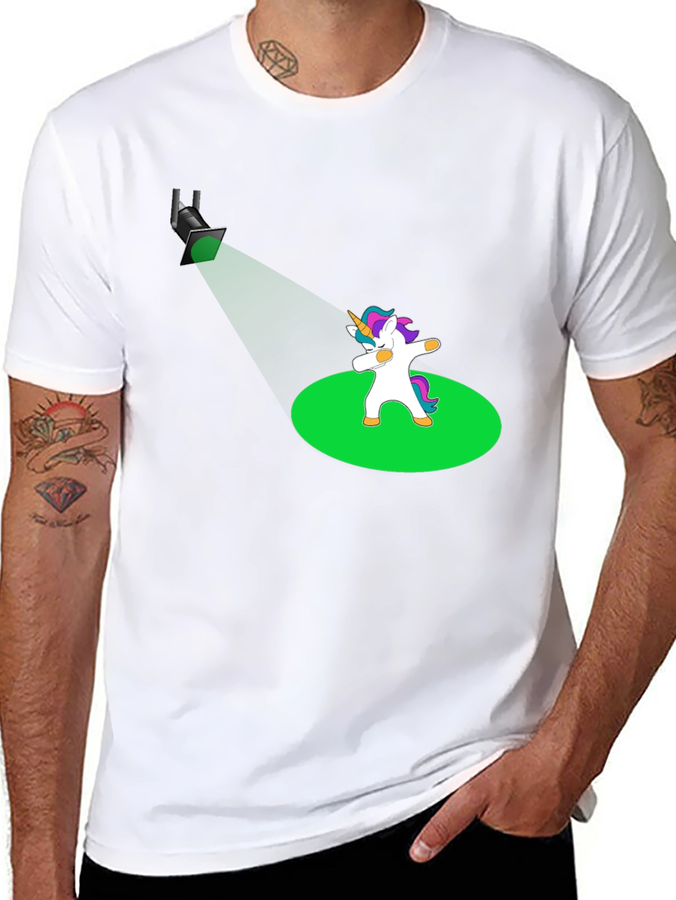Dabbing Unicorn T-Shirt - Spotlight Design