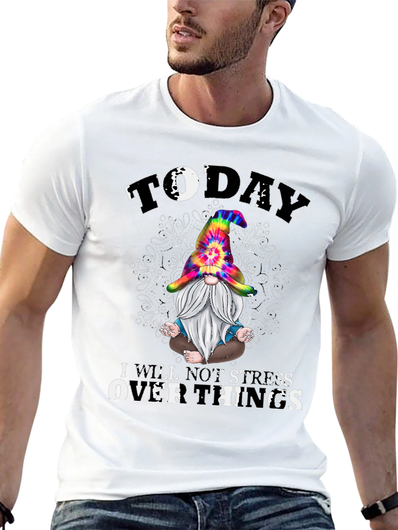 Today I Will Not Stress Over Things Gnome T-Shirt