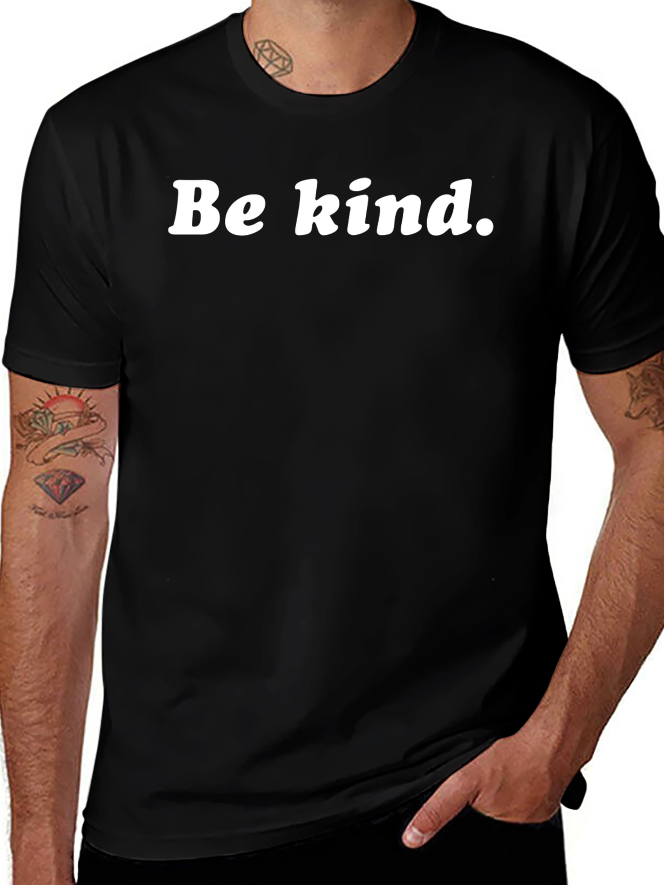 Be Kind T-Shirt - Simple Message Black Tee