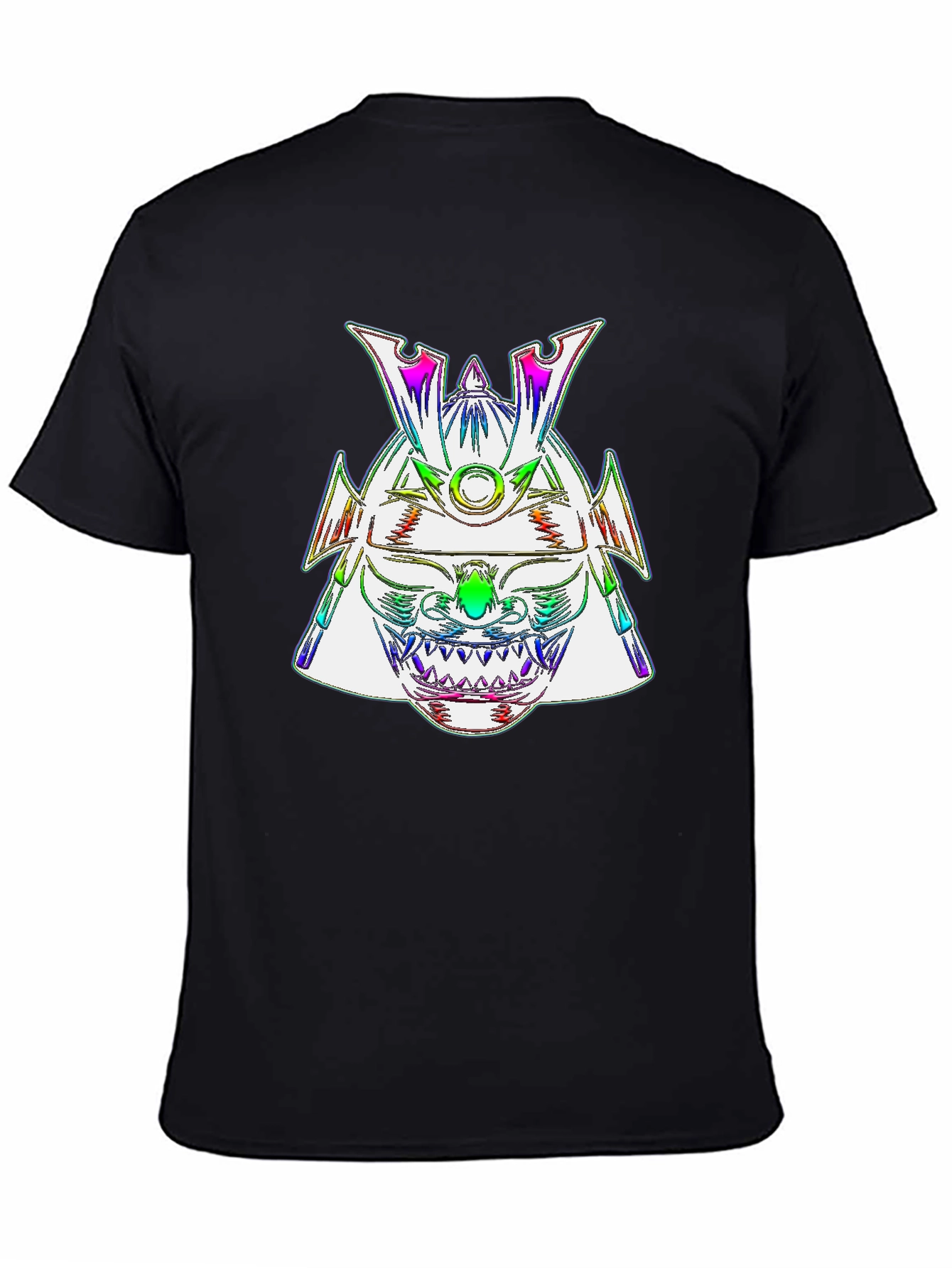 Rainbow Samurai Helmet Graphic Tee - Mens Black T-Shirt