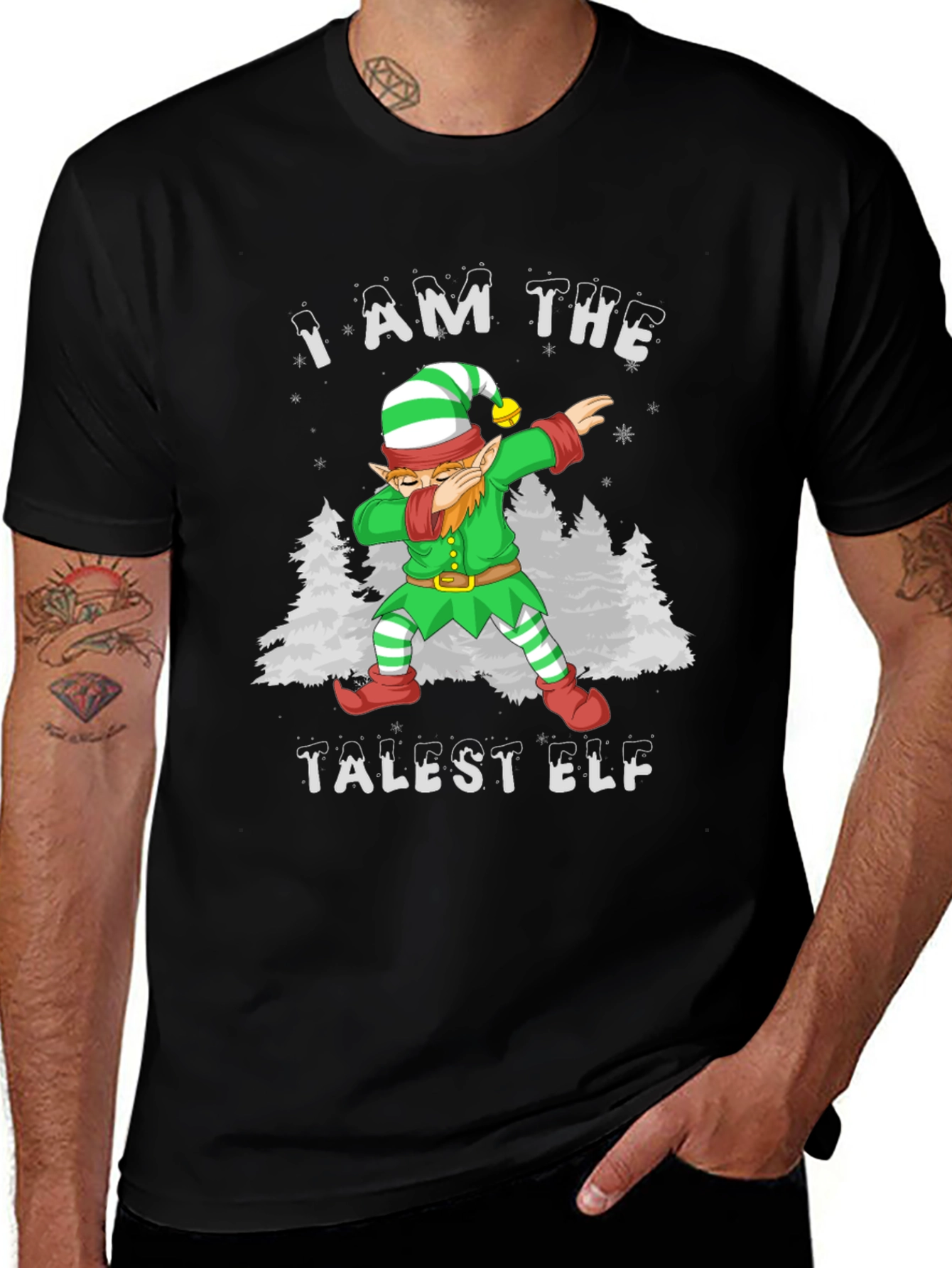 Talest Elf Dab Funny Christmas T-Shirt