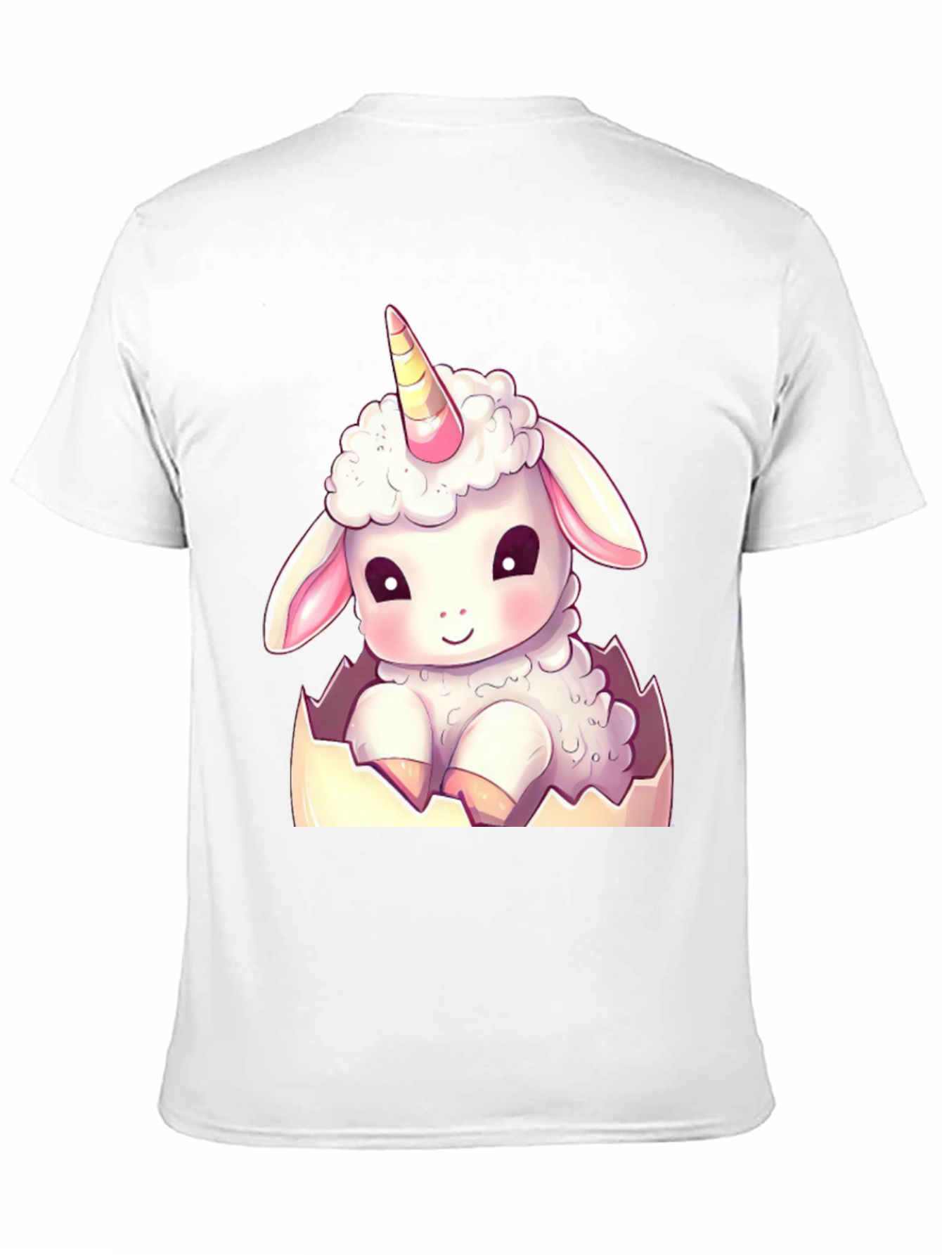 Cute Unicorn Sheep in Eggshell T-Shirt