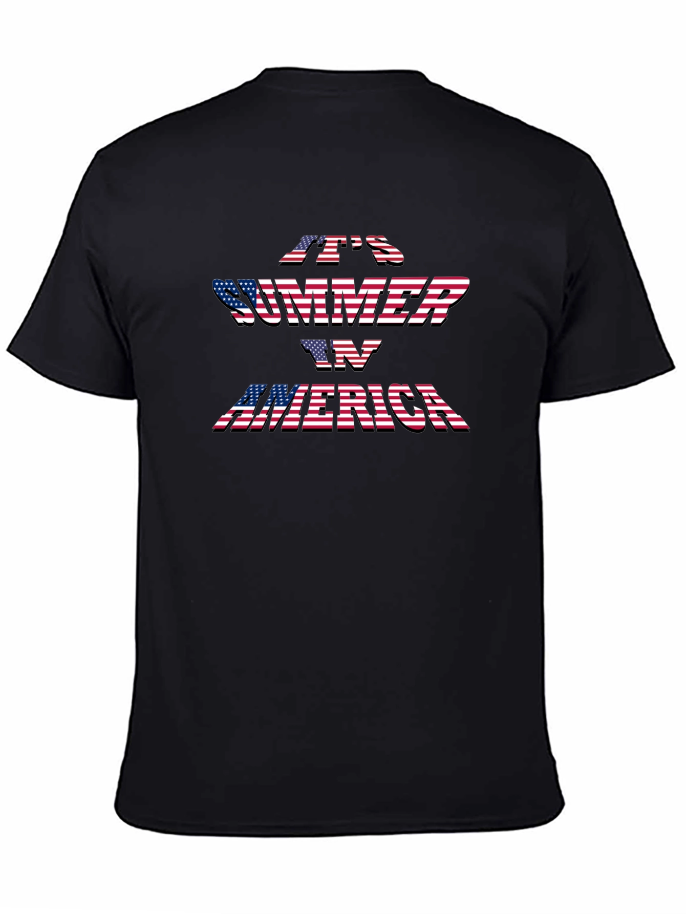 Its Summer in America Black T-Shirt