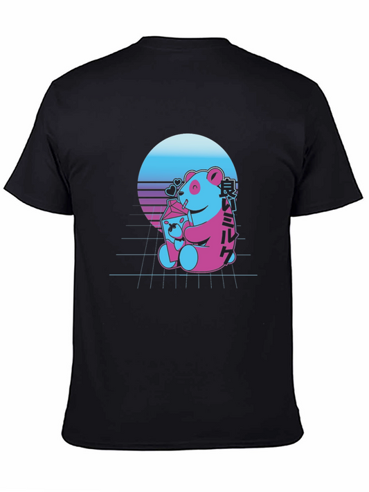 Retro Panda Milk T-Shirt