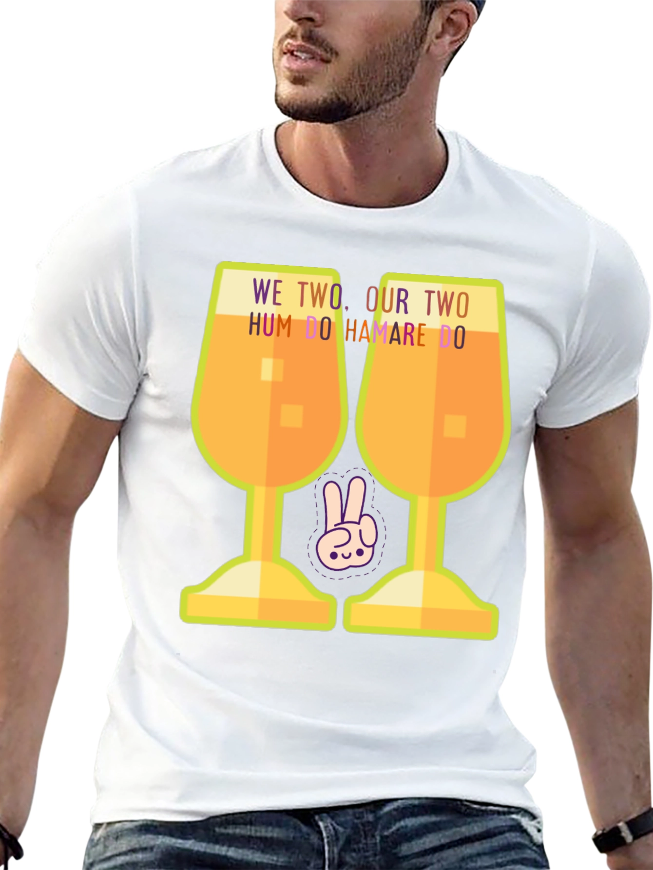 Hum Do Hamare Do T-Shirt - Graphic Print
