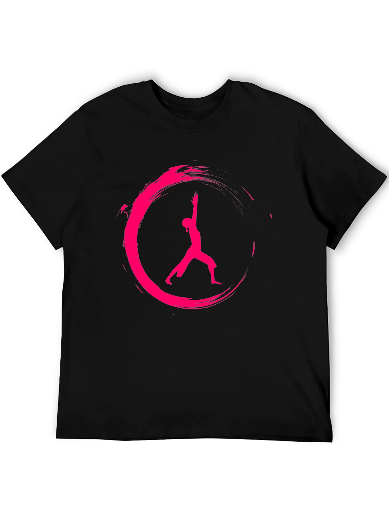 Yoga Pose Graphic Black T-Shirt