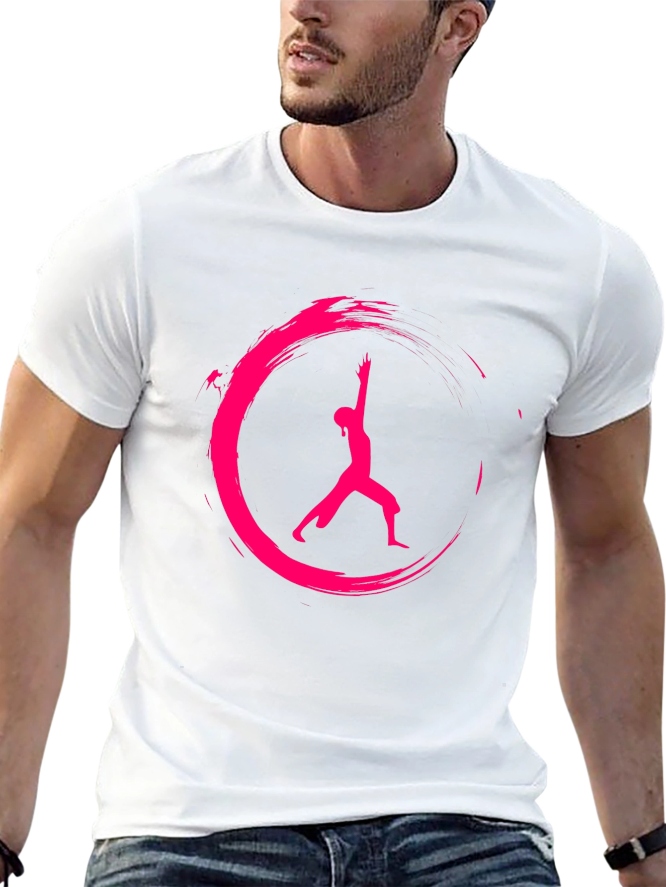 Yoga Pose Graphic Black T-Shirt