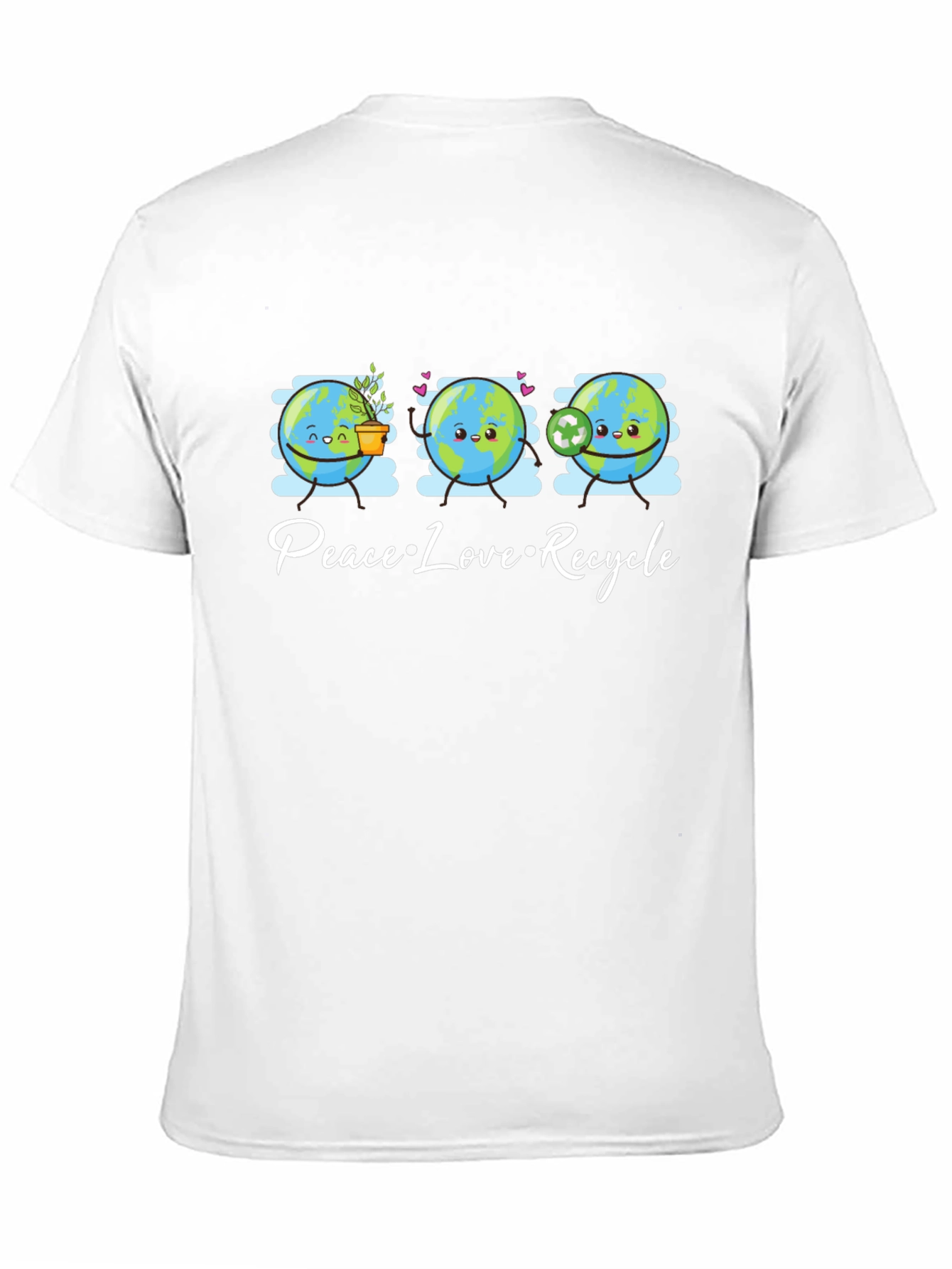 Peace Love Recycle T-Shirt Earth Day Graphic Tee