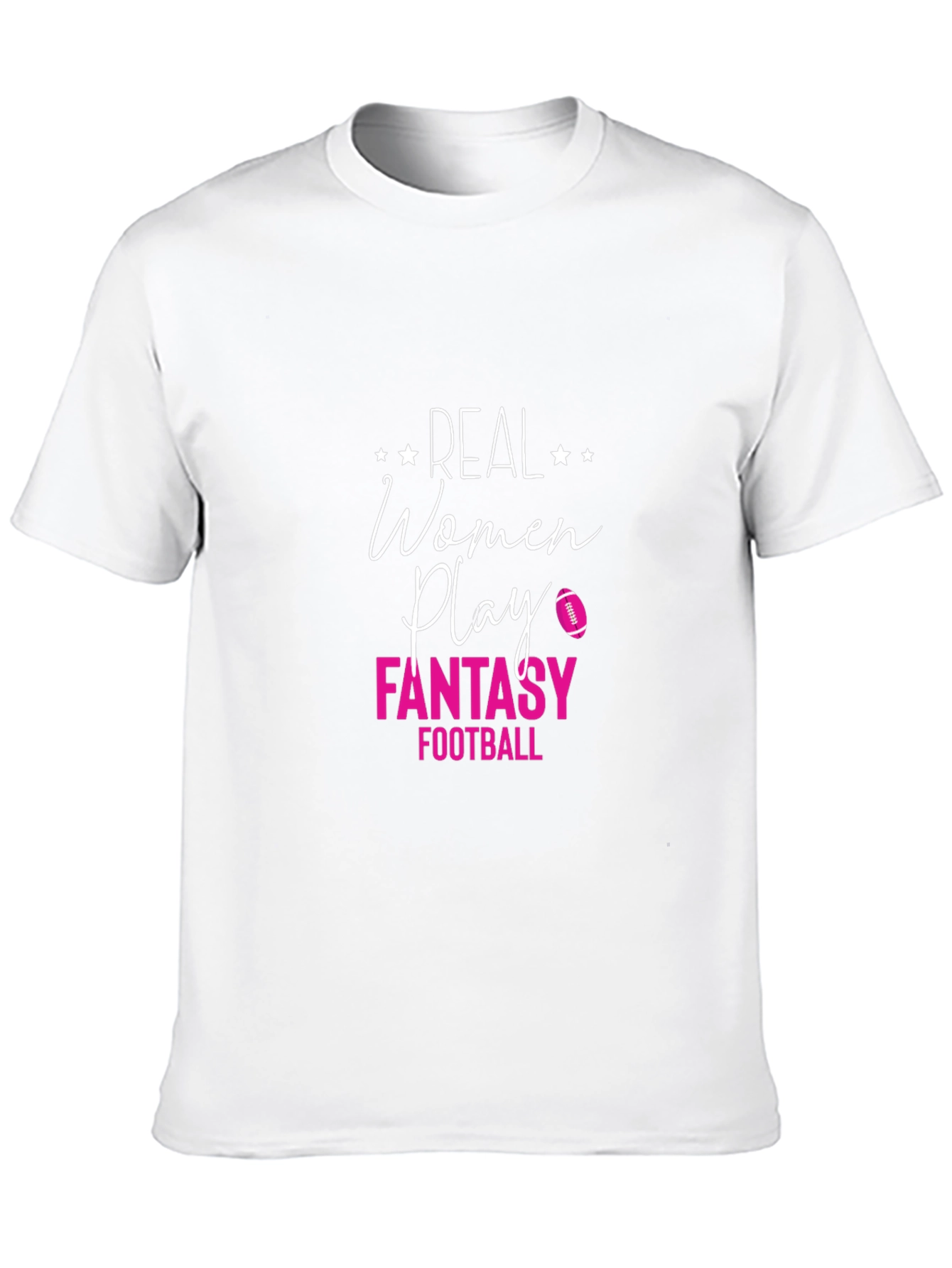Real Women Play Fantasy Football Graphic Tee