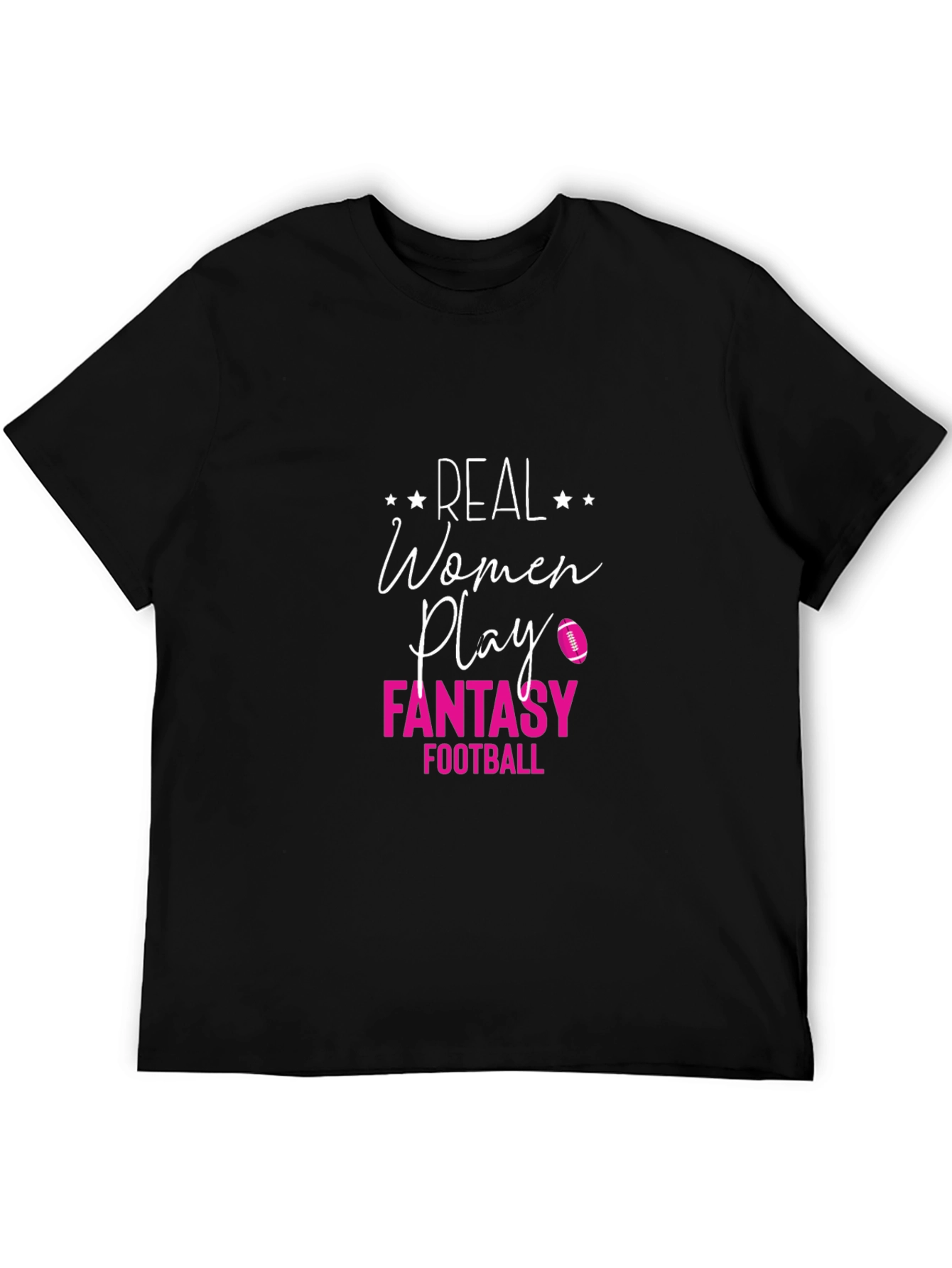 Real Women Play Fantasy Football Graphic Tee