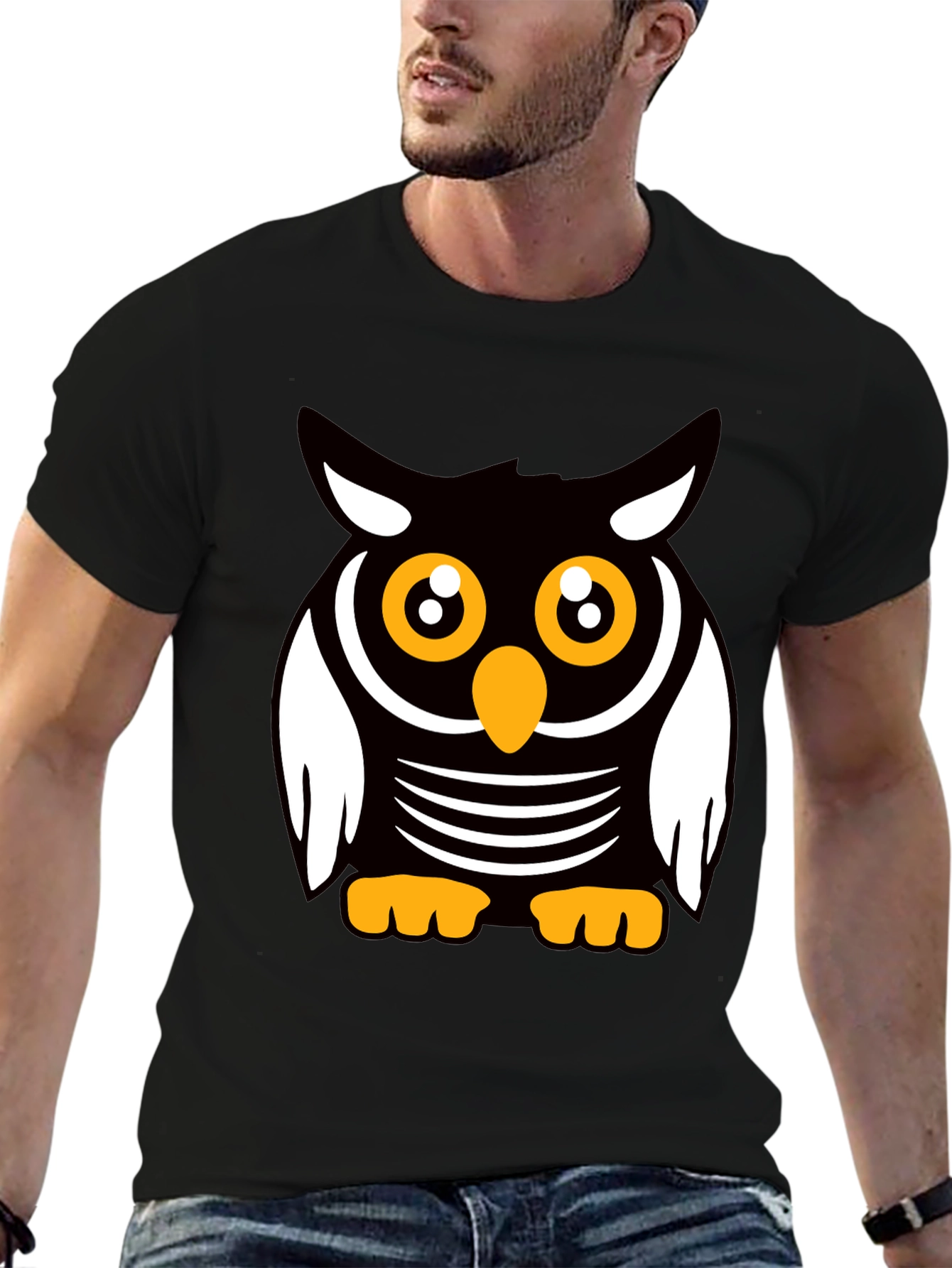 Cute Cartoon Owl Graphic T-Shirt