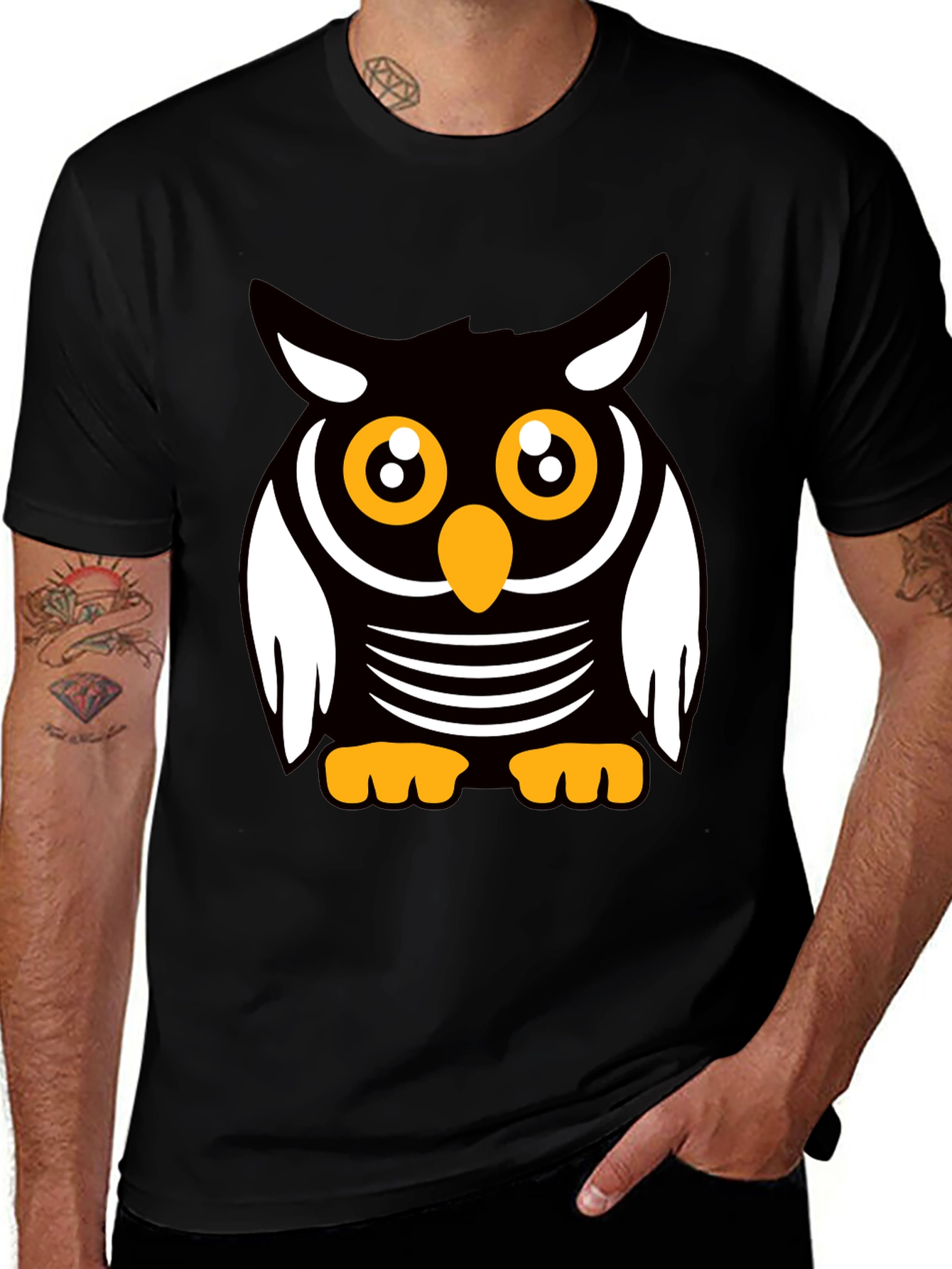 Cute Cartoon Owl Graphic T-Shirt