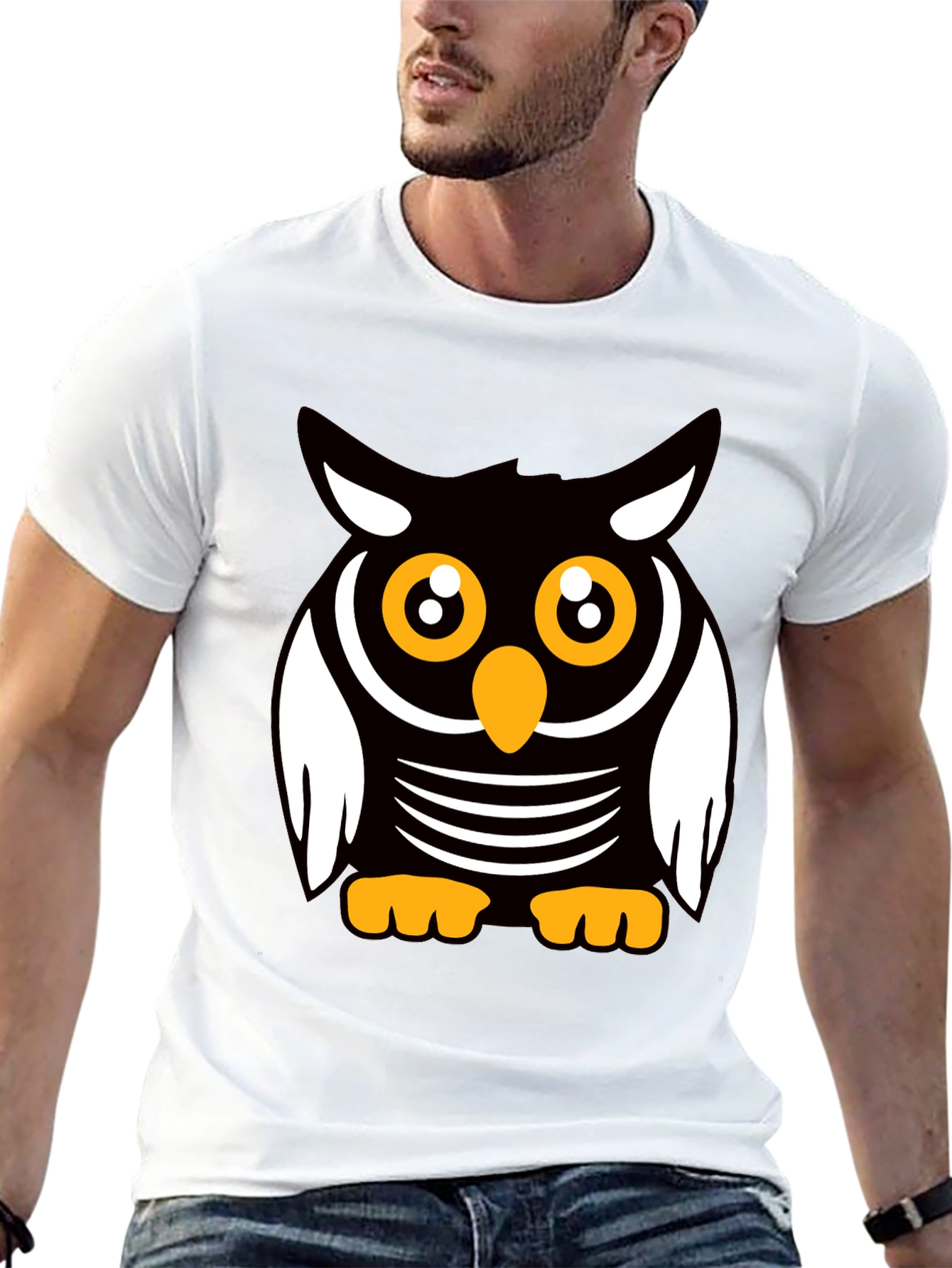 Cute Cartoon Owl Graphic T-Shirt
