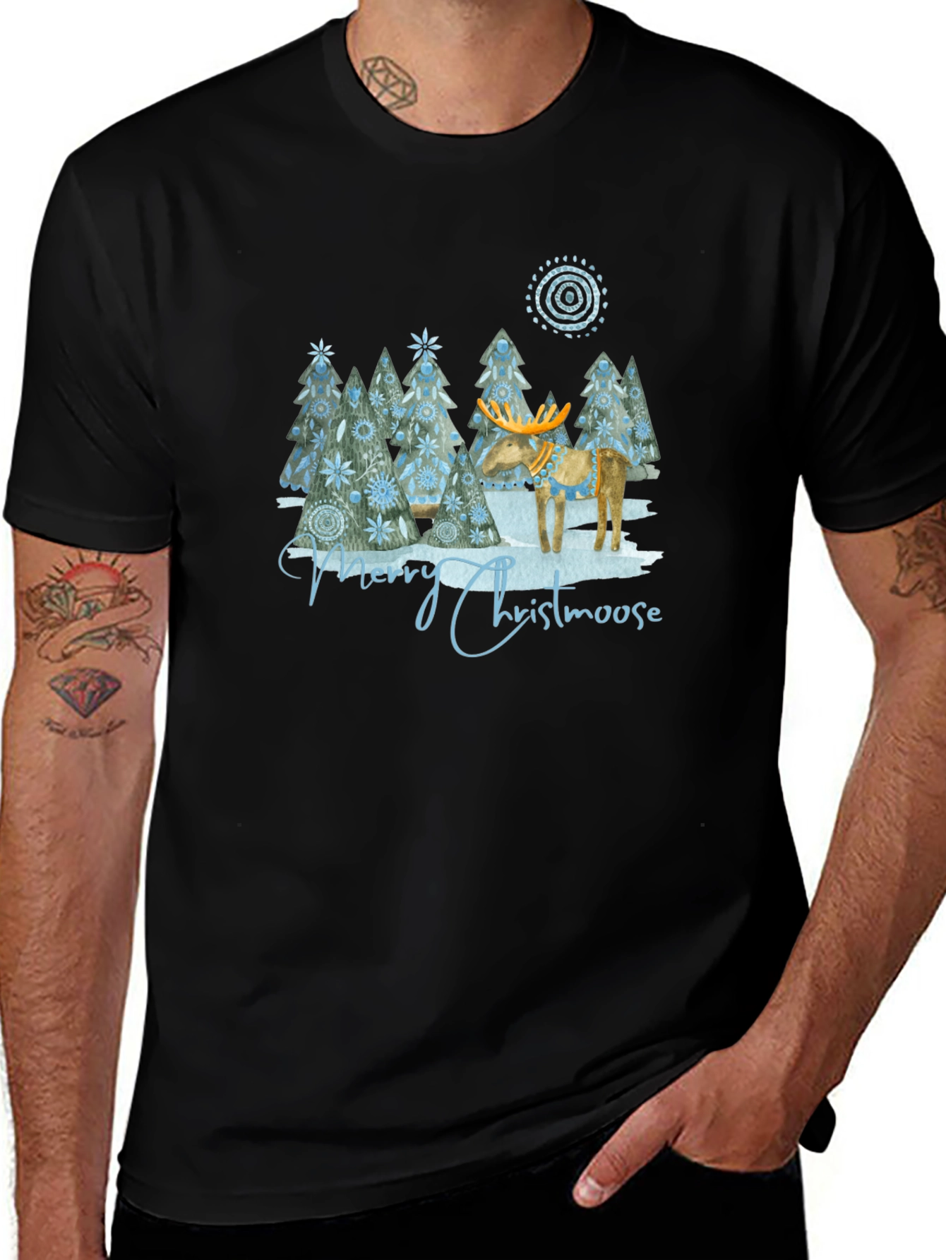 Merry Christmoose Graphic T-Shirt