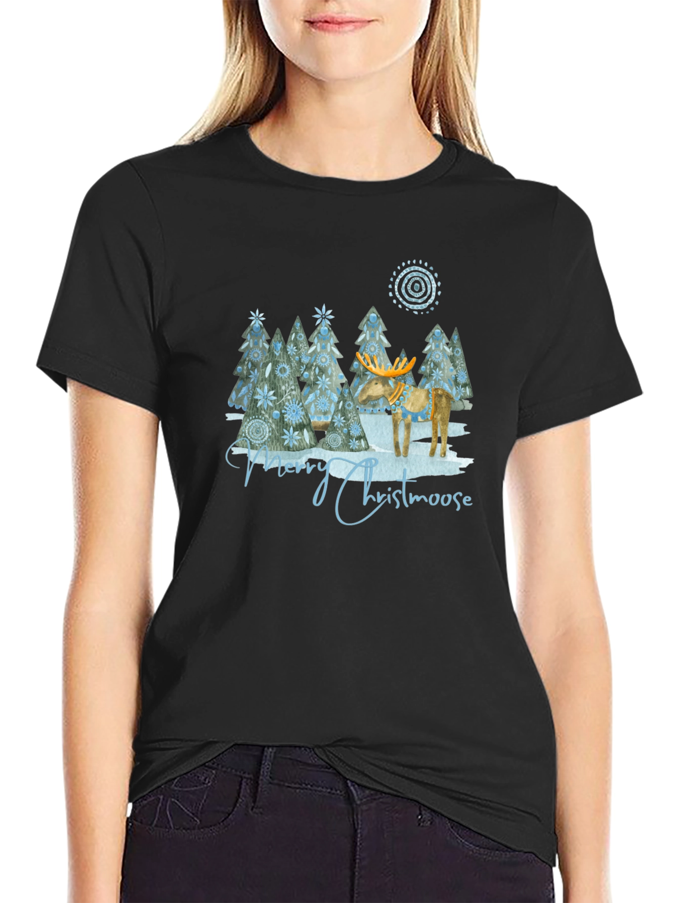 Merry Christmoose Graphic T-Shirt