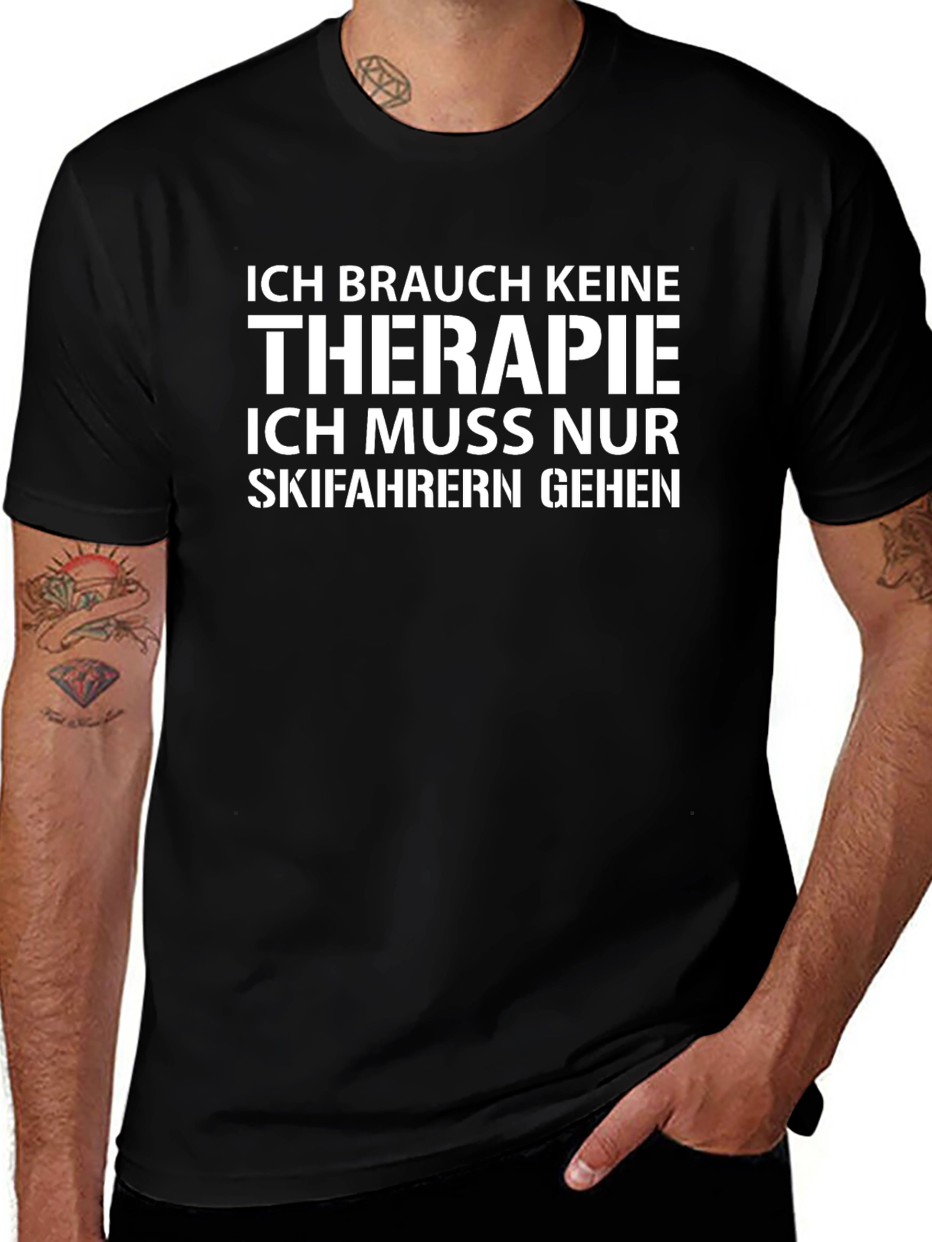 Funny Skiing Therapy T-Shirt for Skiers