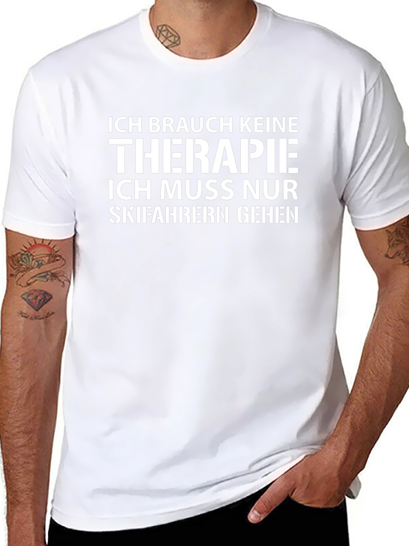 Funny Skiing Therapy T-Shirt for Skiers