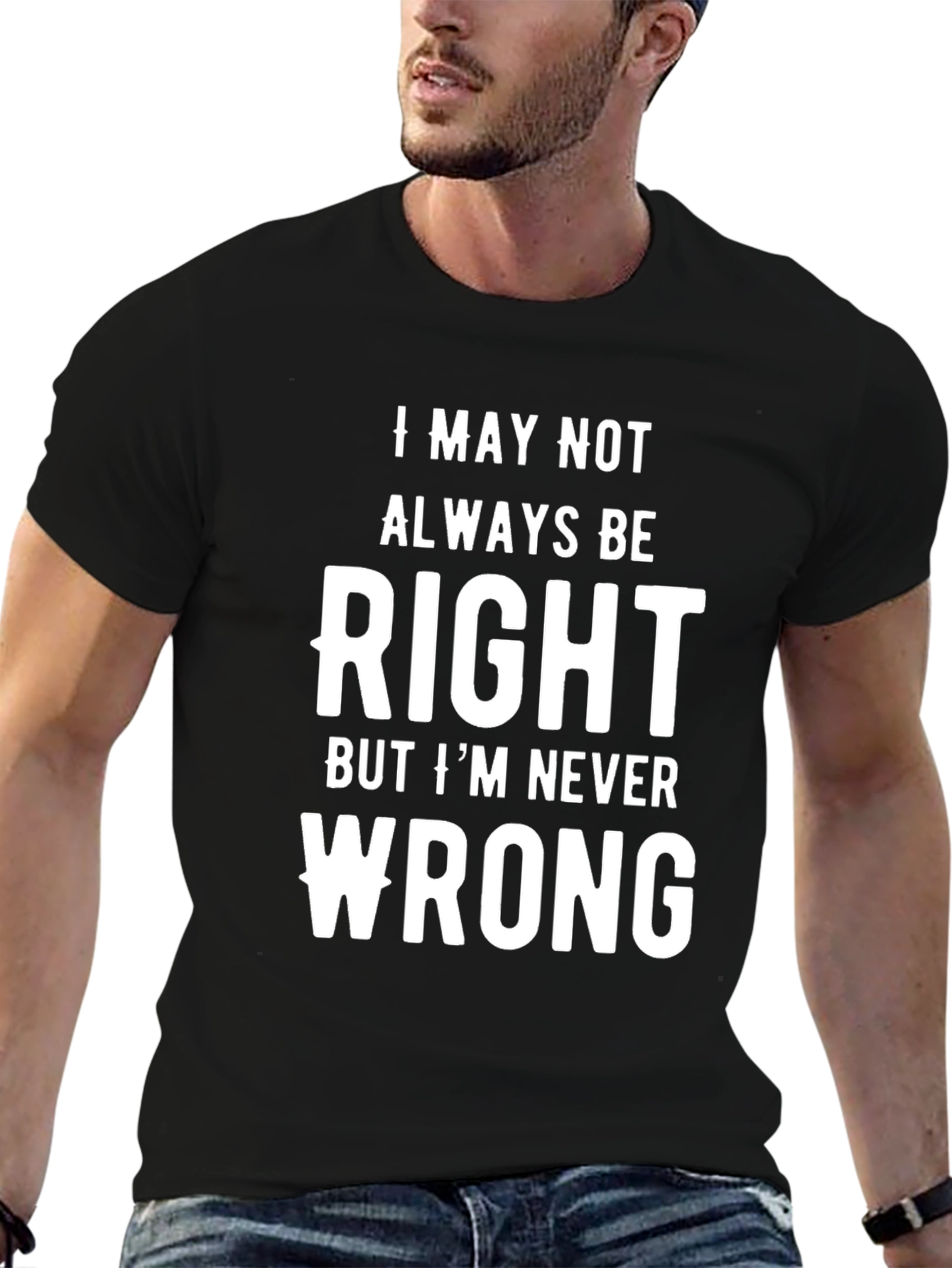 Funny Always Right Graphic Tee - Black