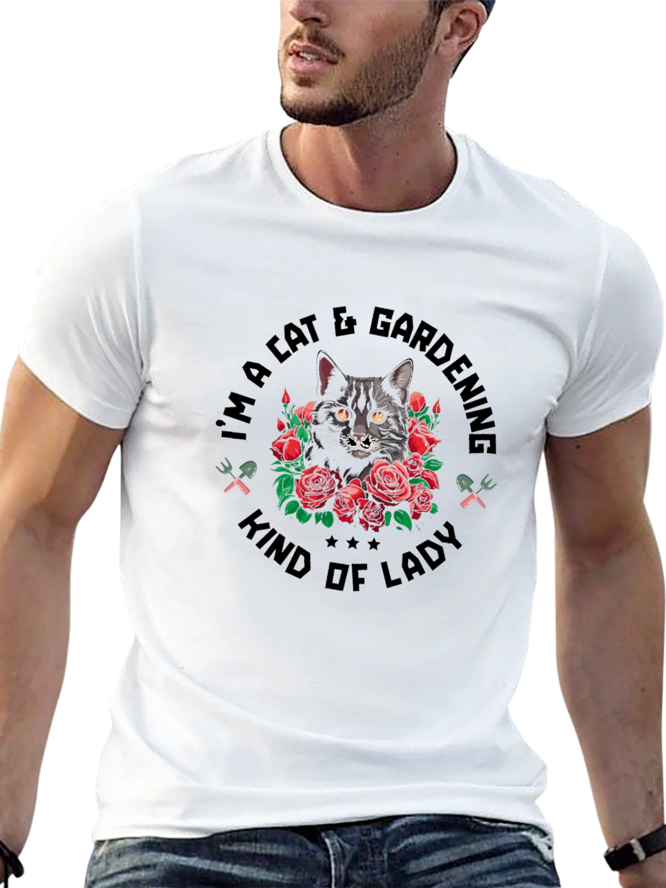 Cat & Gardening Kind of Lady T-Shirt