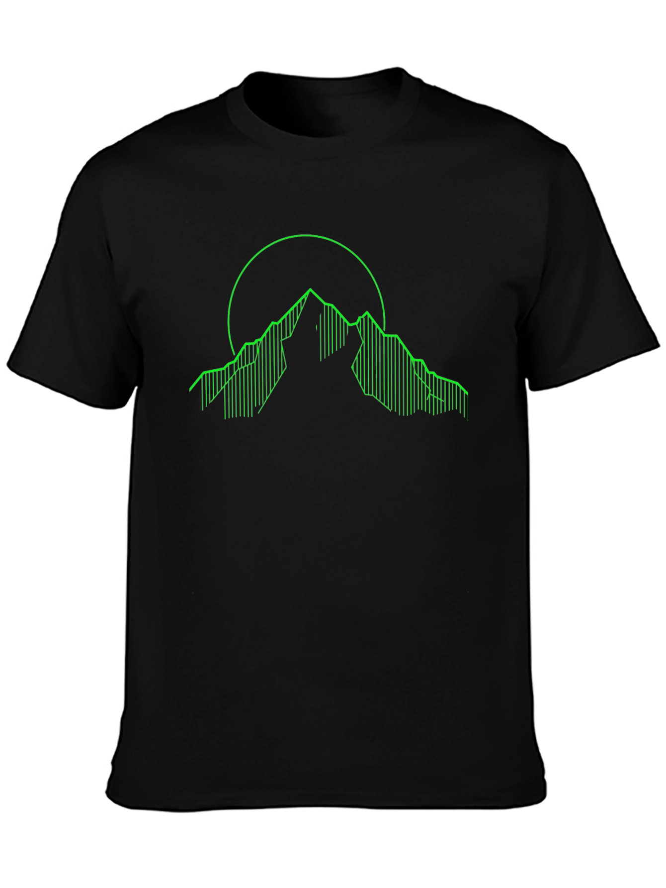 Neon Mountain Graphic Tee - Cool Geometric Design