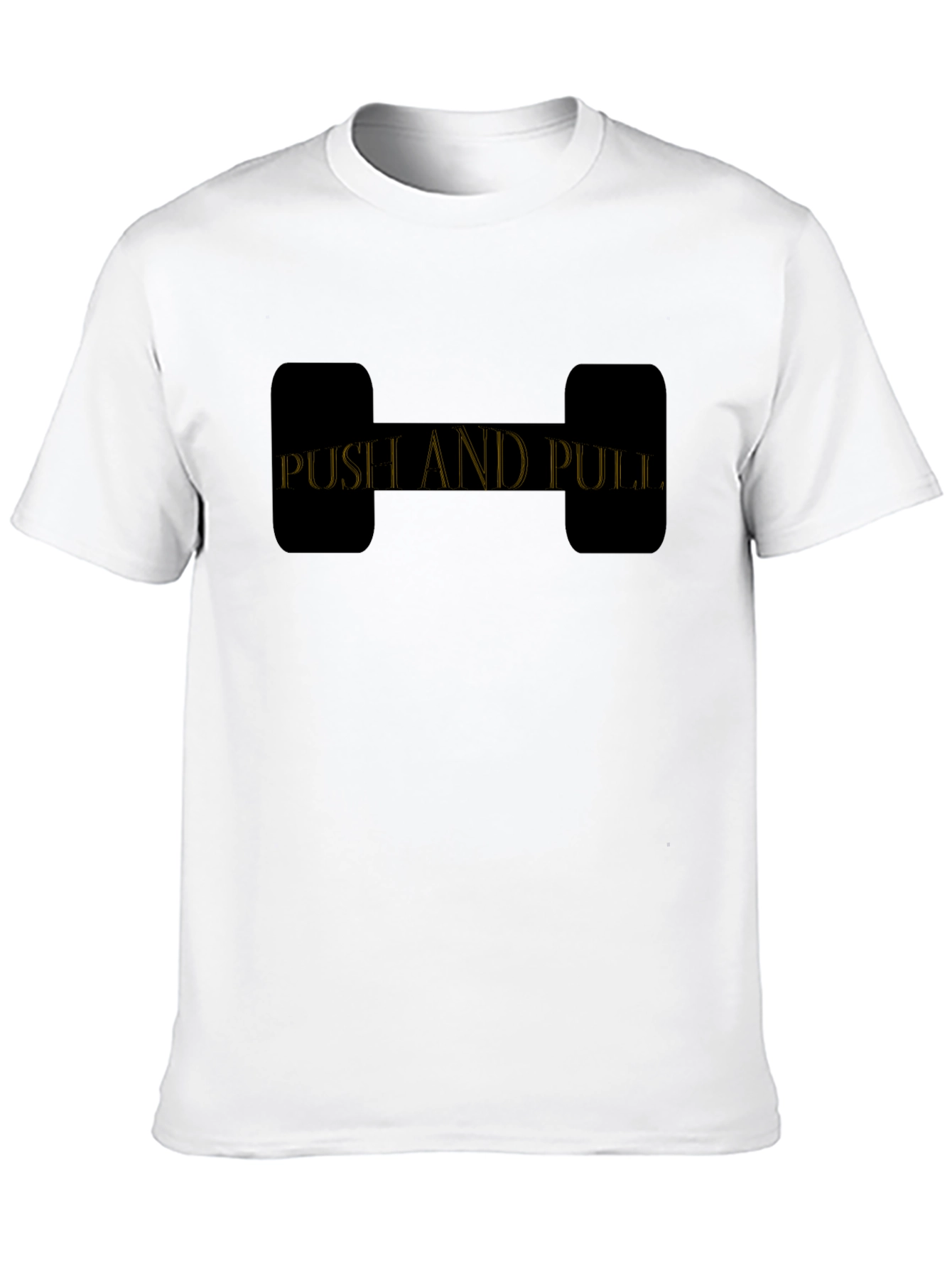 Push and Pull Graphic T-Shirt - Black