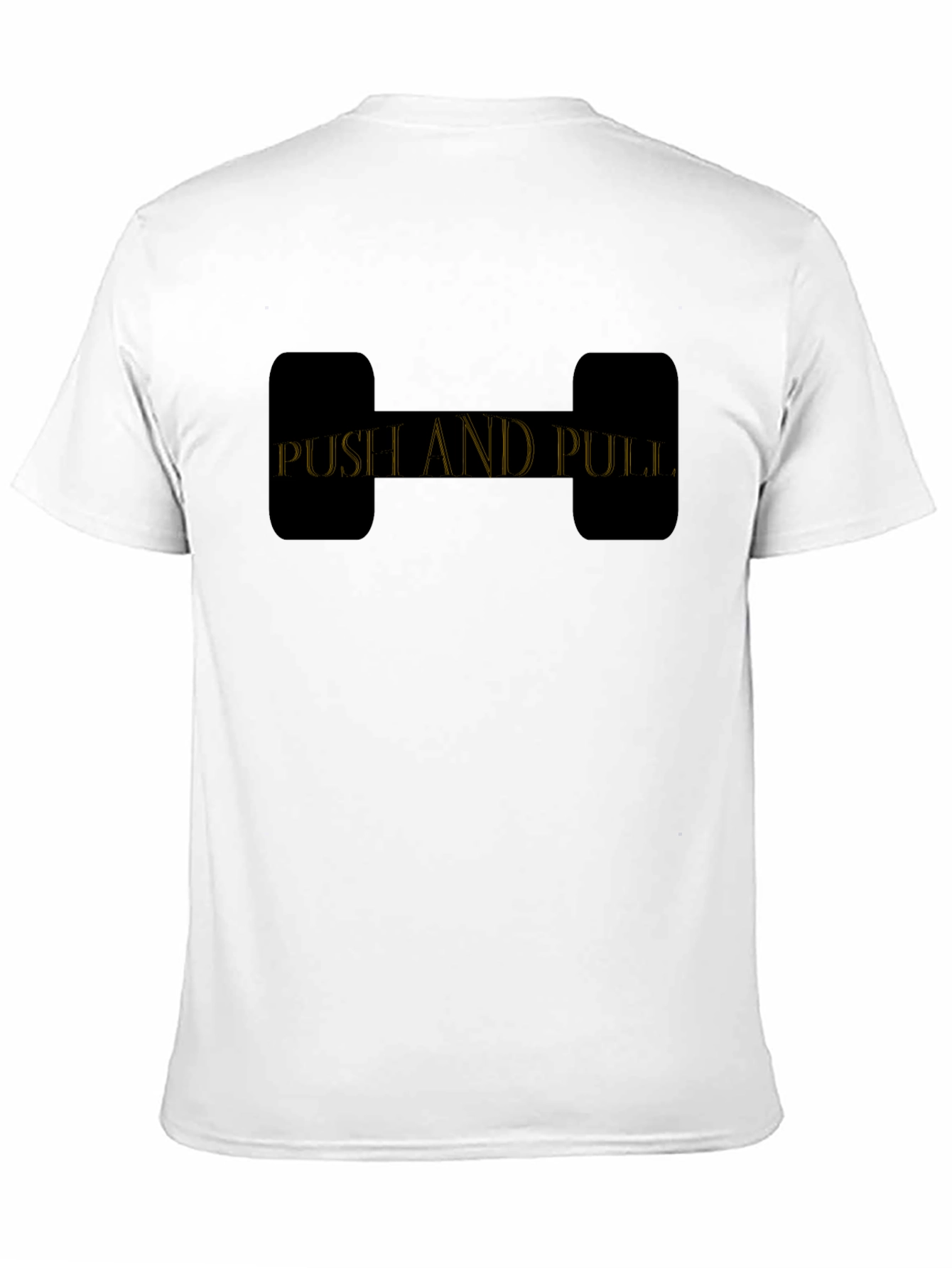 Push and Pull Graphic T-Shirt - Black